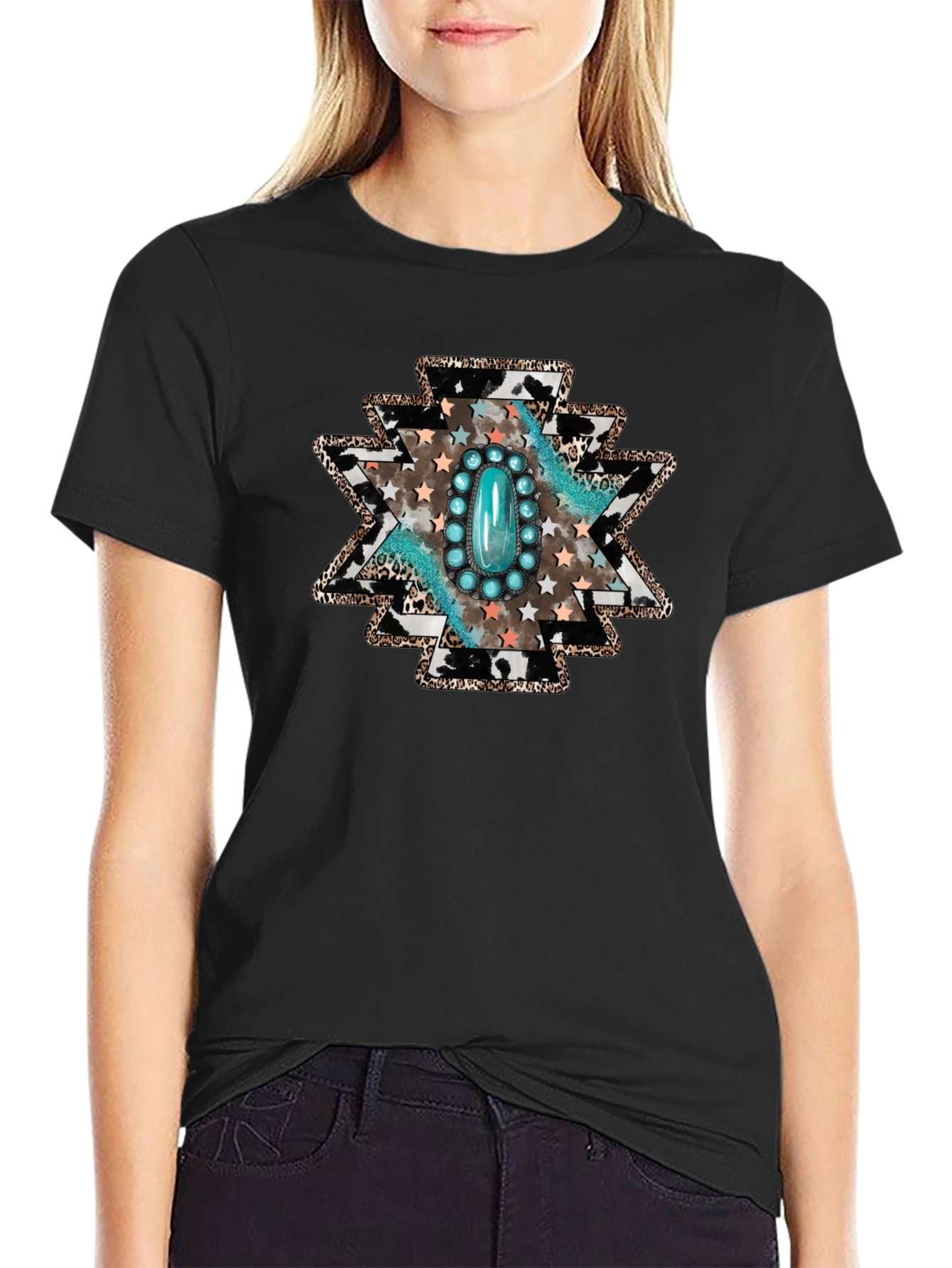 Turquoise Stone Southwestern Graphic Tee