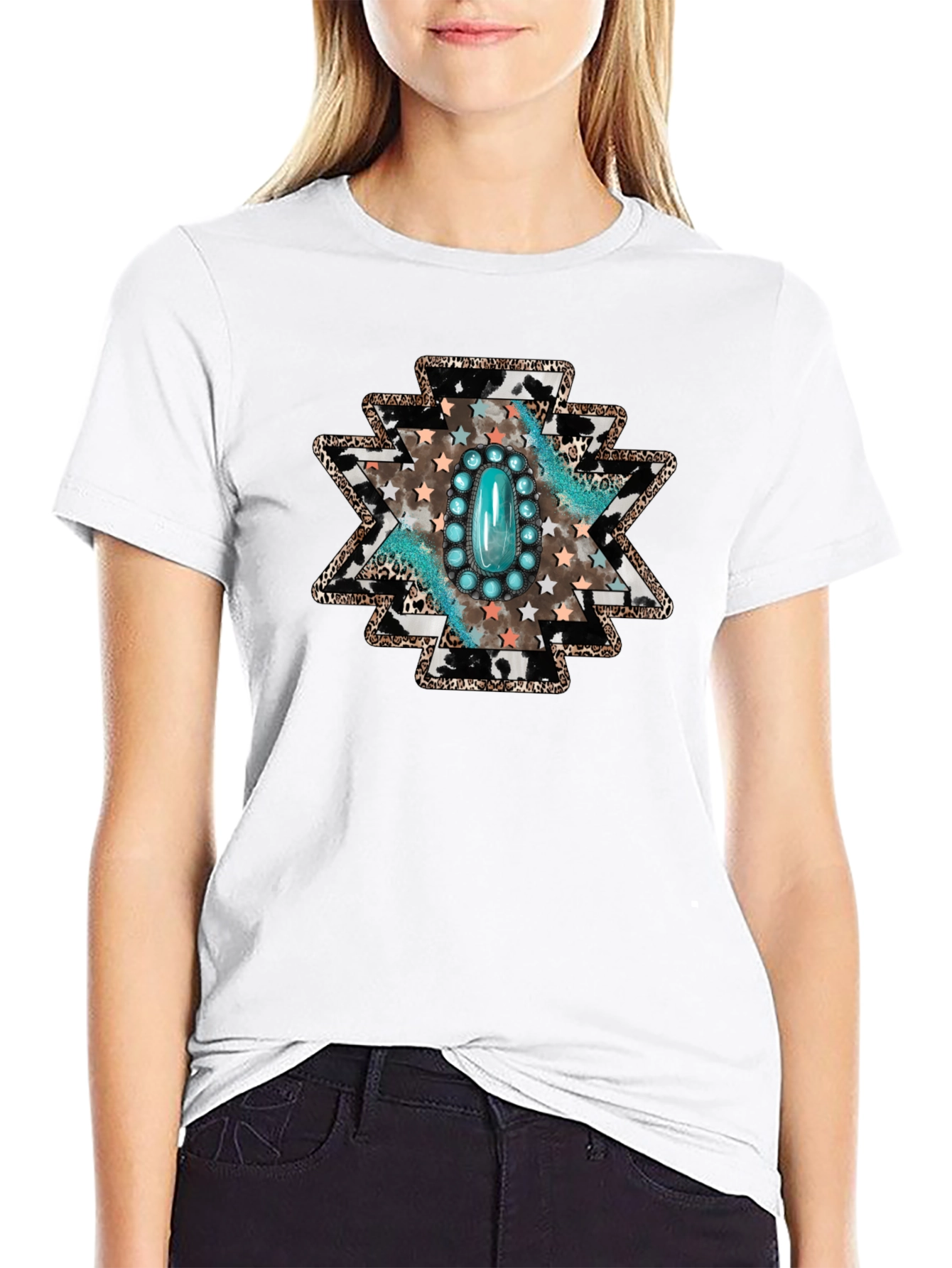 Turquoise Stone Southwestern Graphic Tee