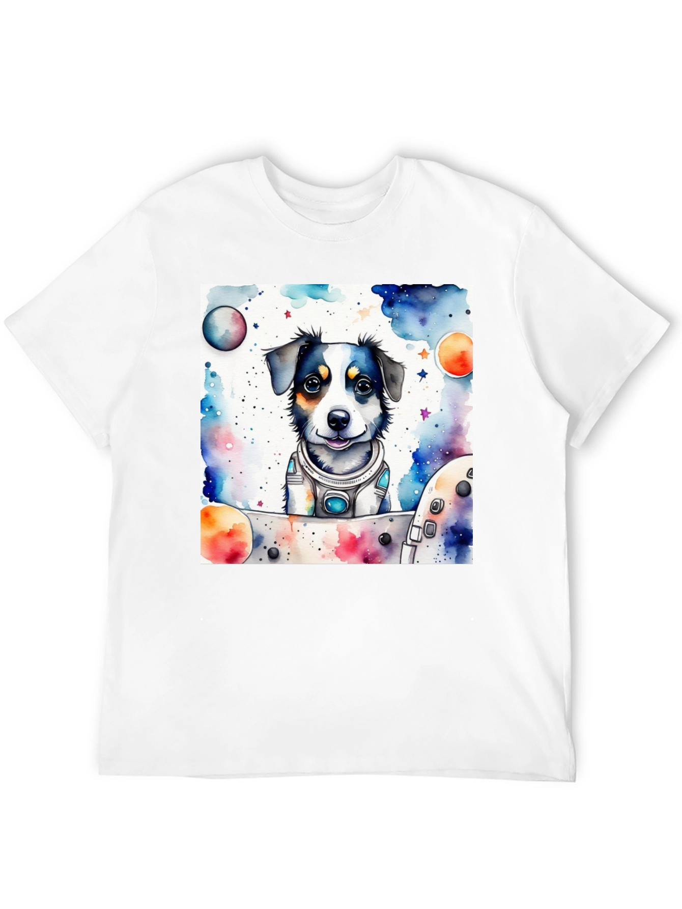Space Dog T-Shirt - Cute Pet Astronaut Design