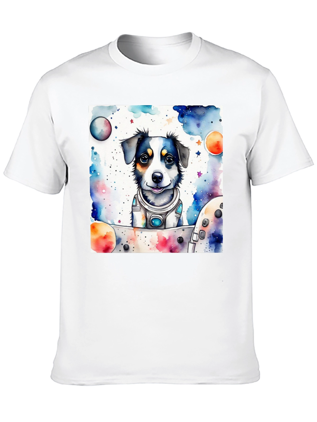 Space Dog T-Shirt - Cute Pet Astronaut Design