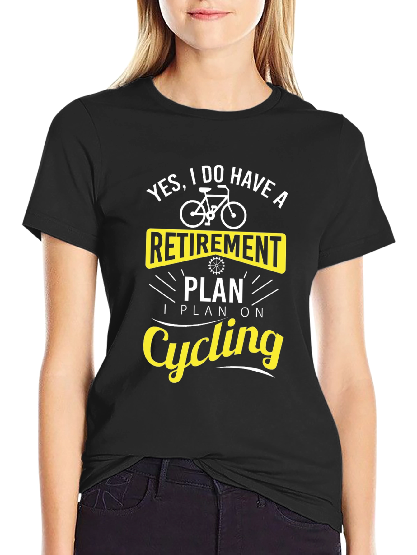 Cycling Retirement Plan T-Shirt - Black