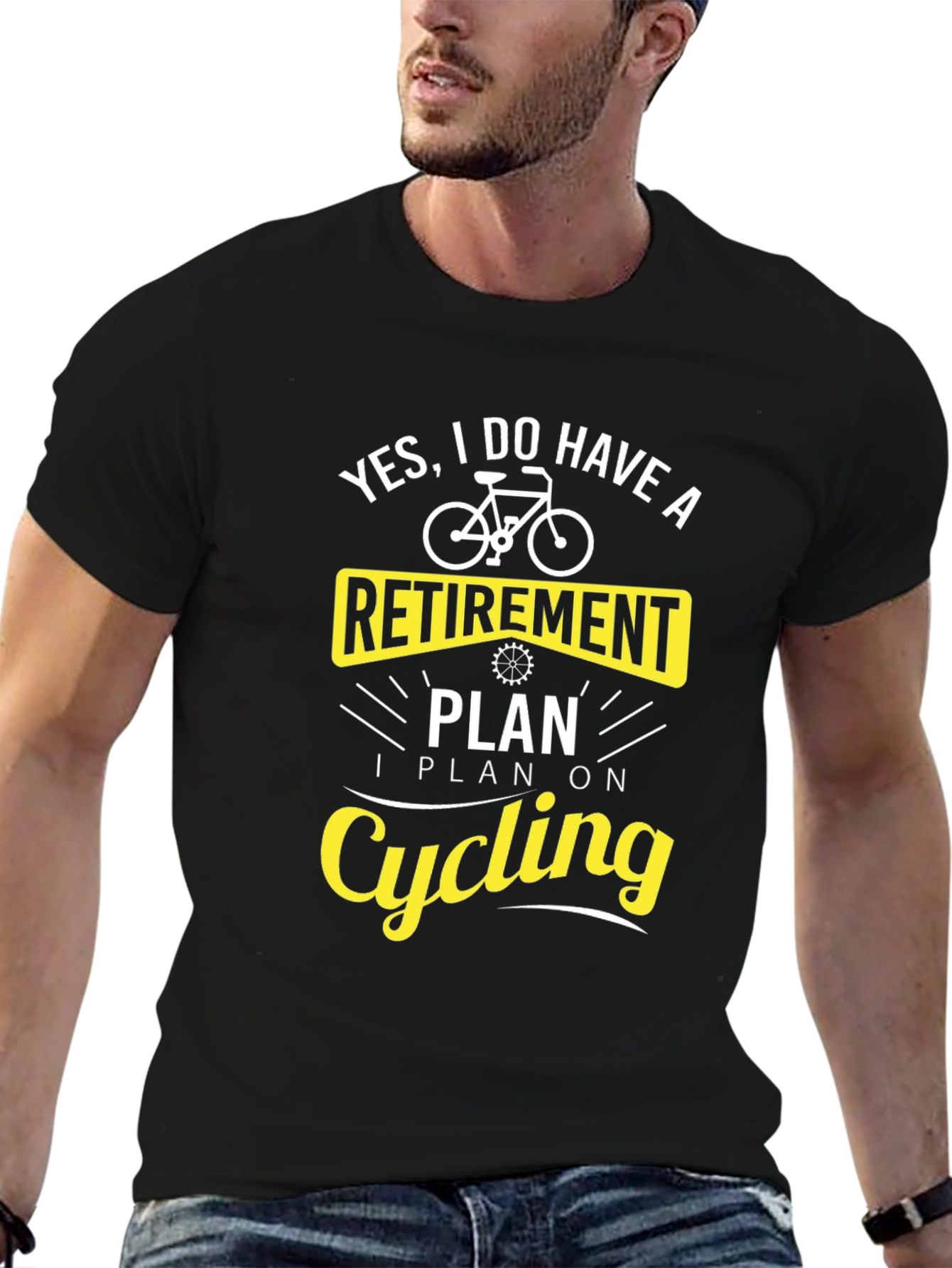 Cycling Retirement Plan T-Shirt - Black