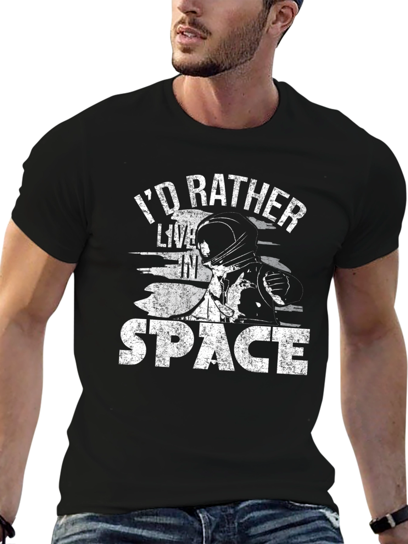 Id Rather Live in Space Graphic Tee
