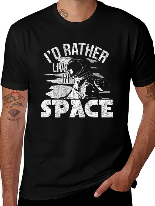Id Rather Live in Space Graphic Tee