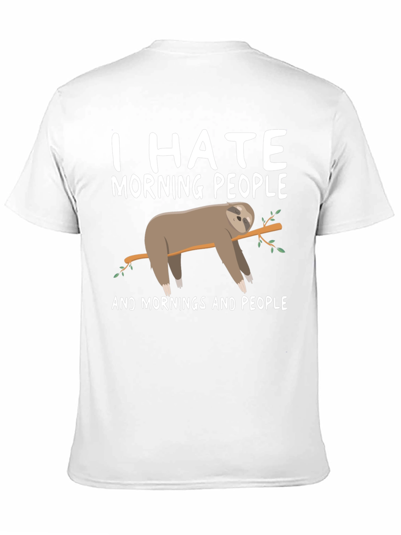 I Hate Morning People Sloth Graphic Tee