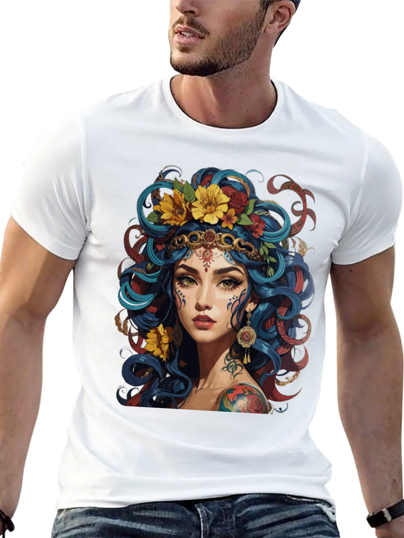 Bohemian Goddess Graphic T-Shirt