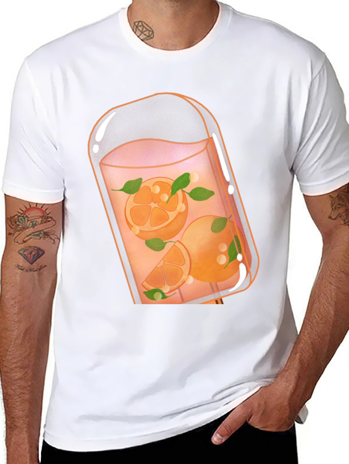 Orange Slice Drink Graphic T-Shirt