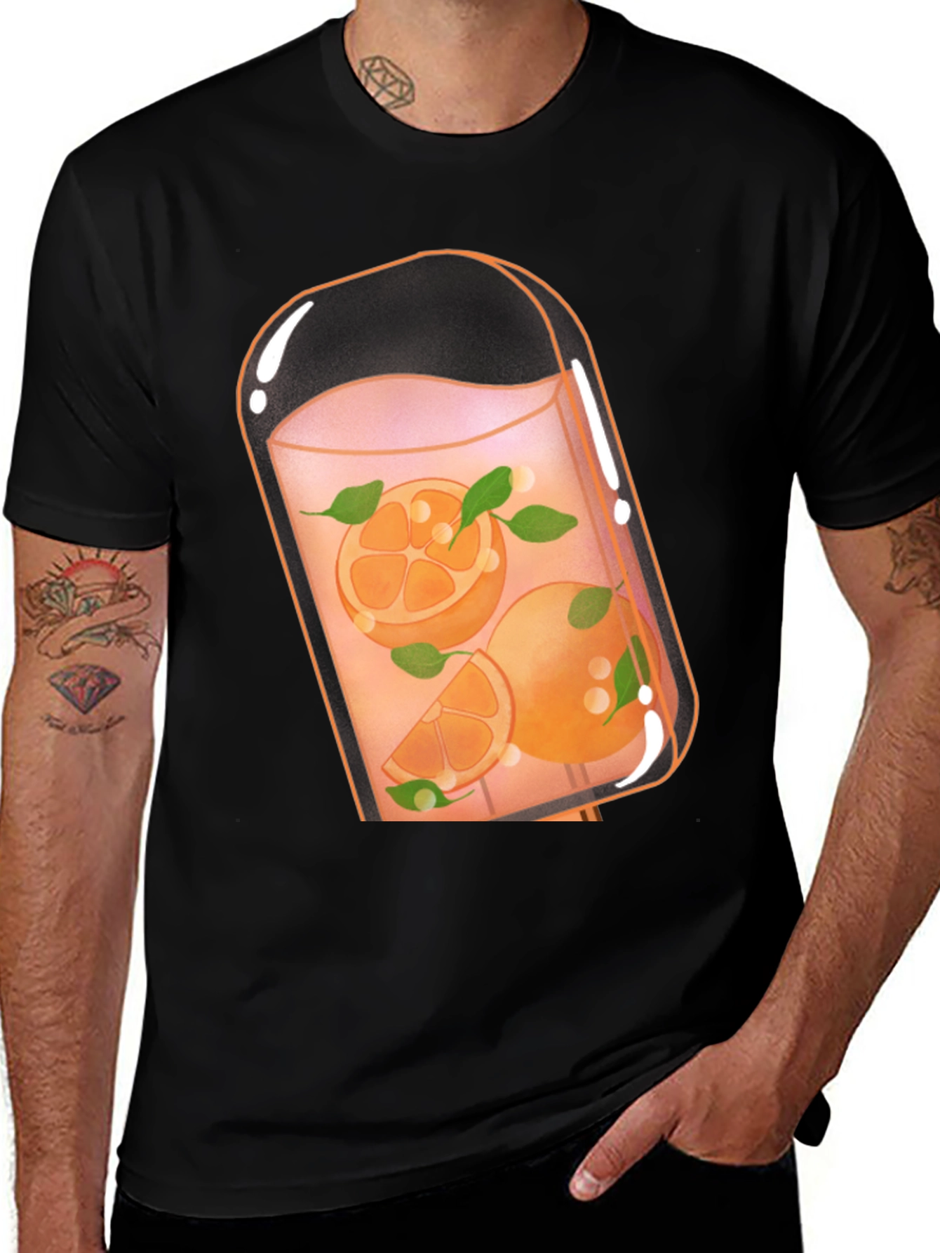 Orange Slice Drink Graphic T-Shirt