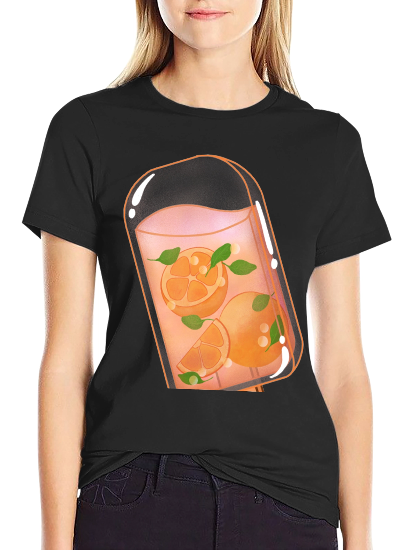 Orange Slice Drink Graphic T-Shirt