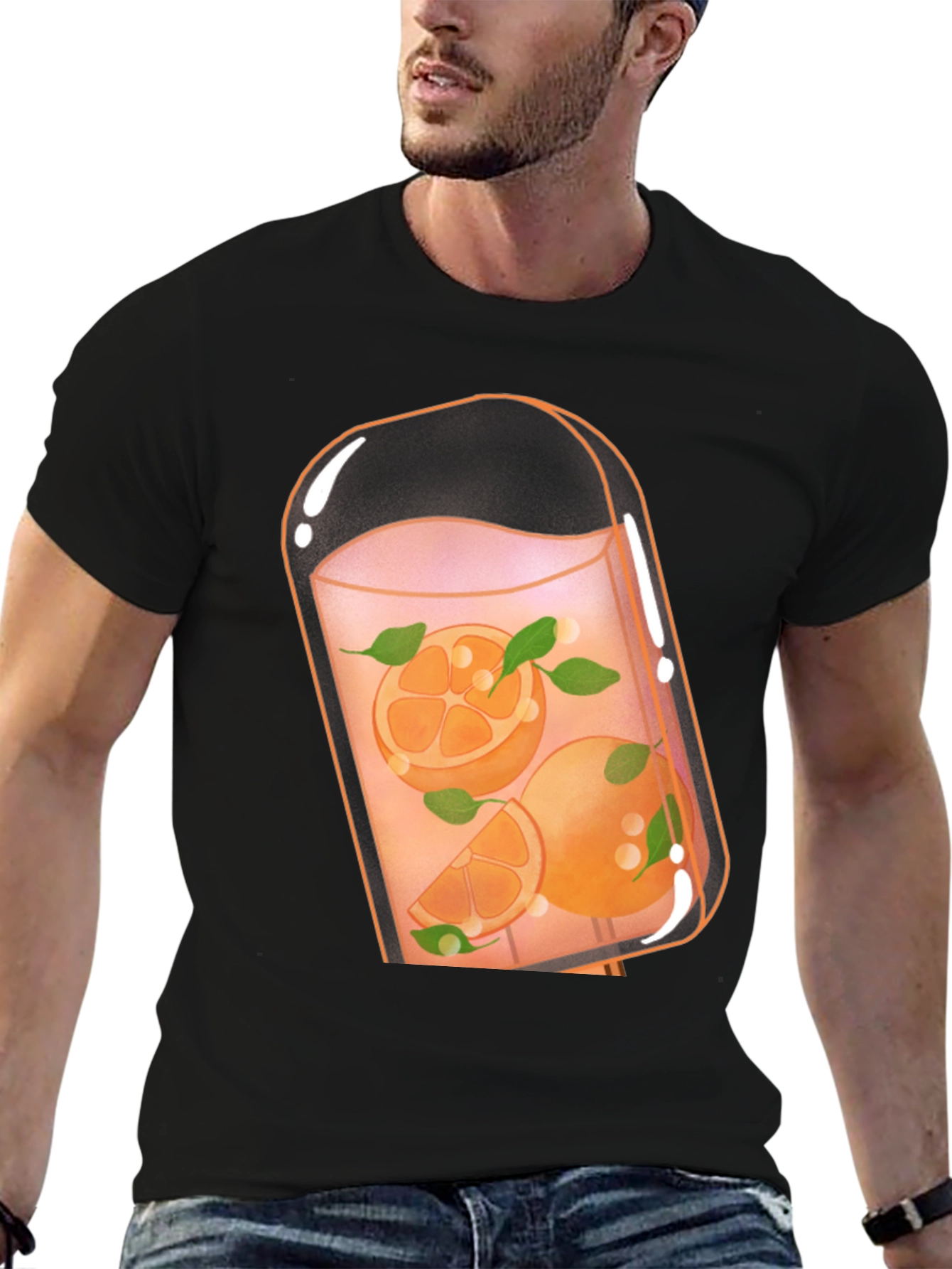 Orange Slice Drink Graphic T-Shirt