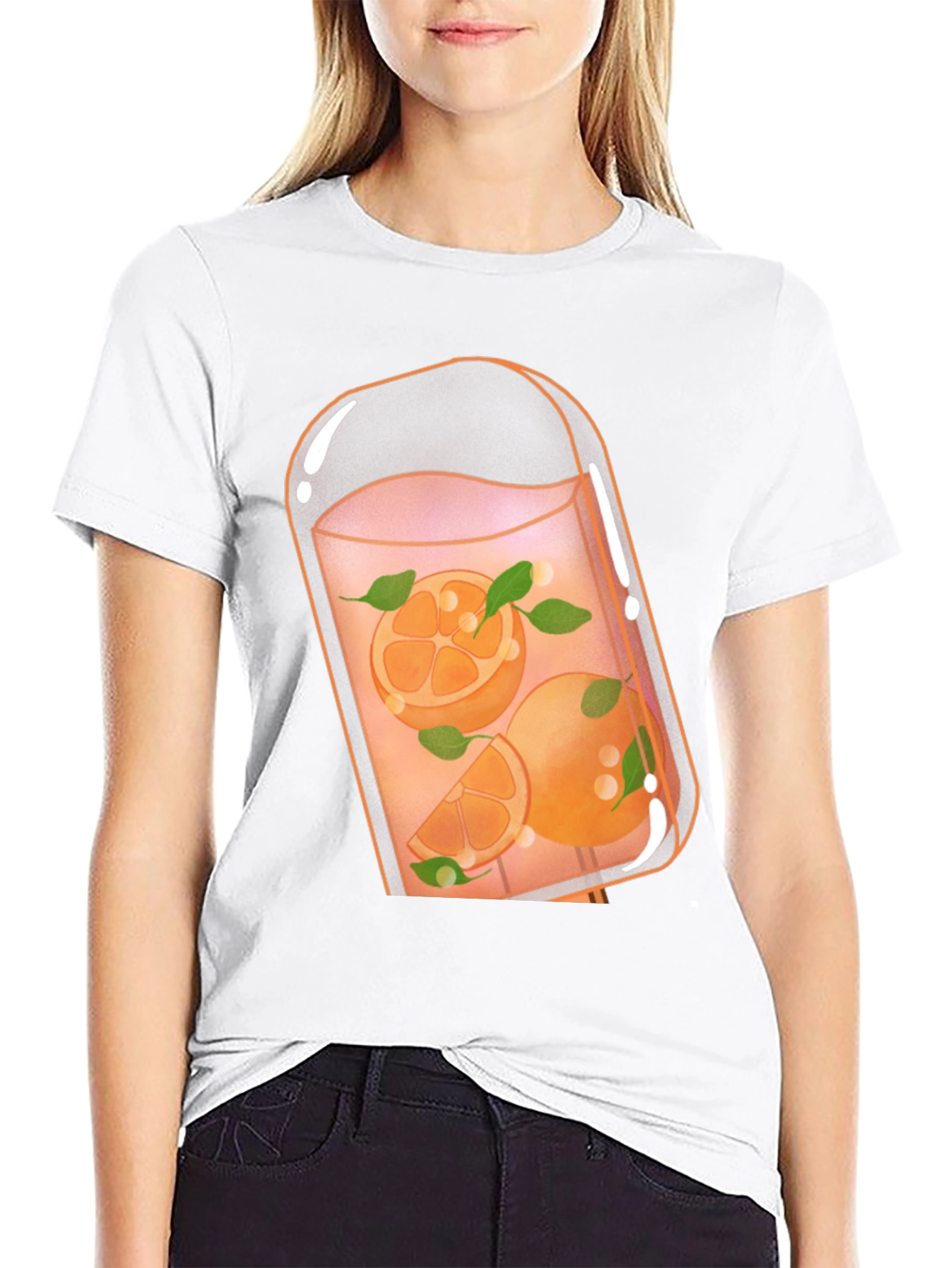 Orange Slice Drink Graphic T-Shirt