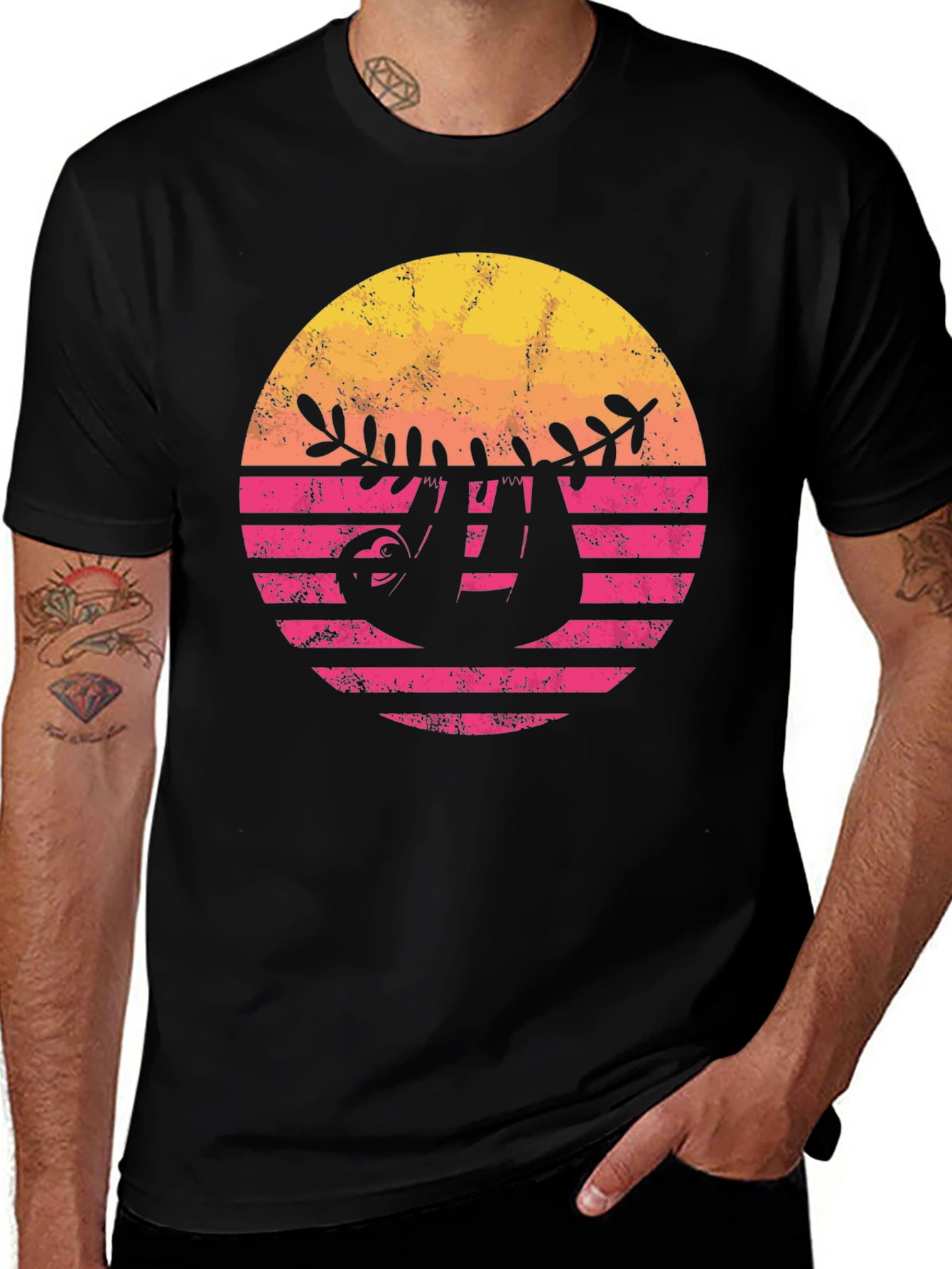 Retro Sloth T-Shirt - Hang Loose in Style