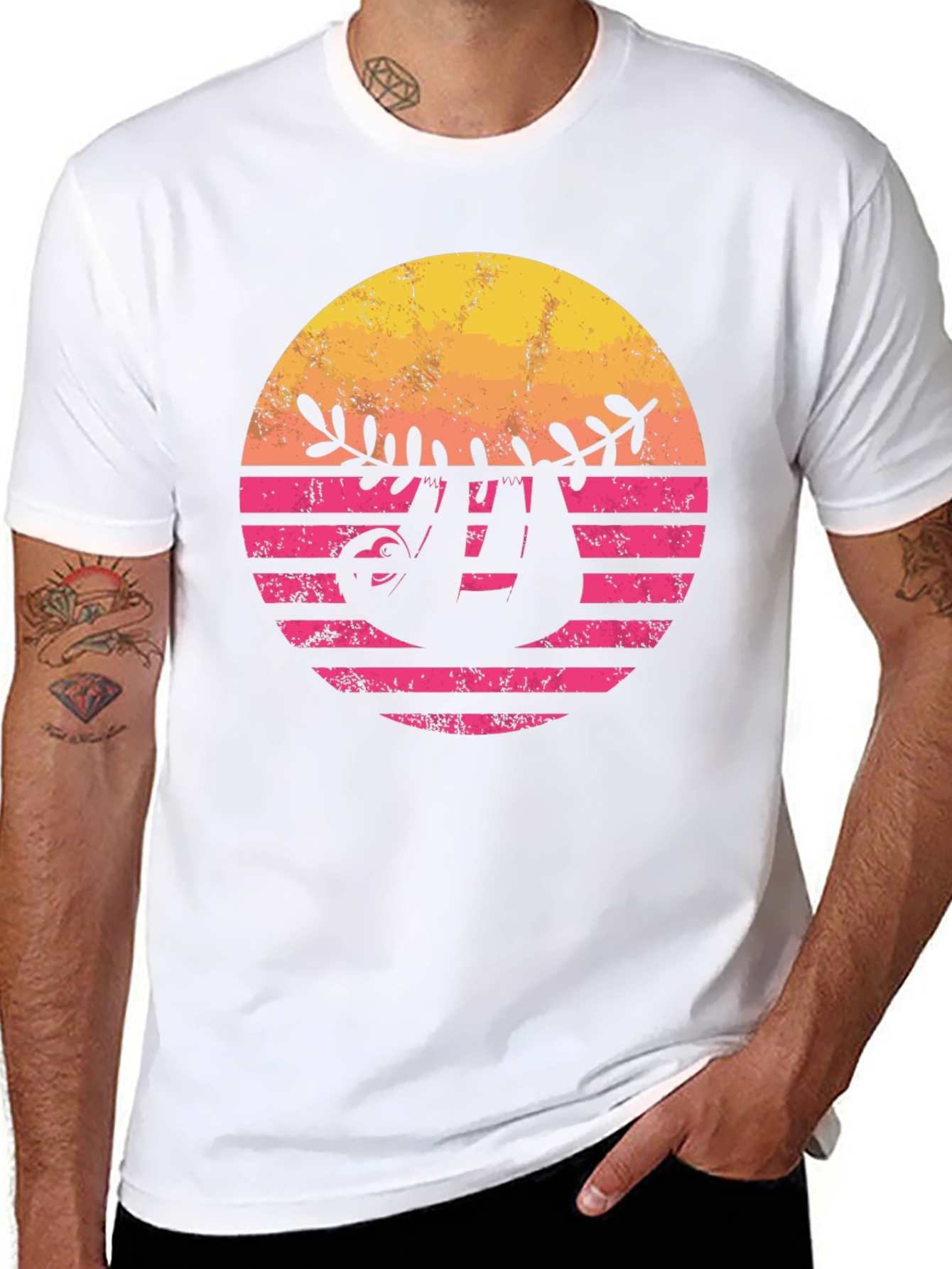 Retro Sloth T-Shirt - Hang Loose in Style