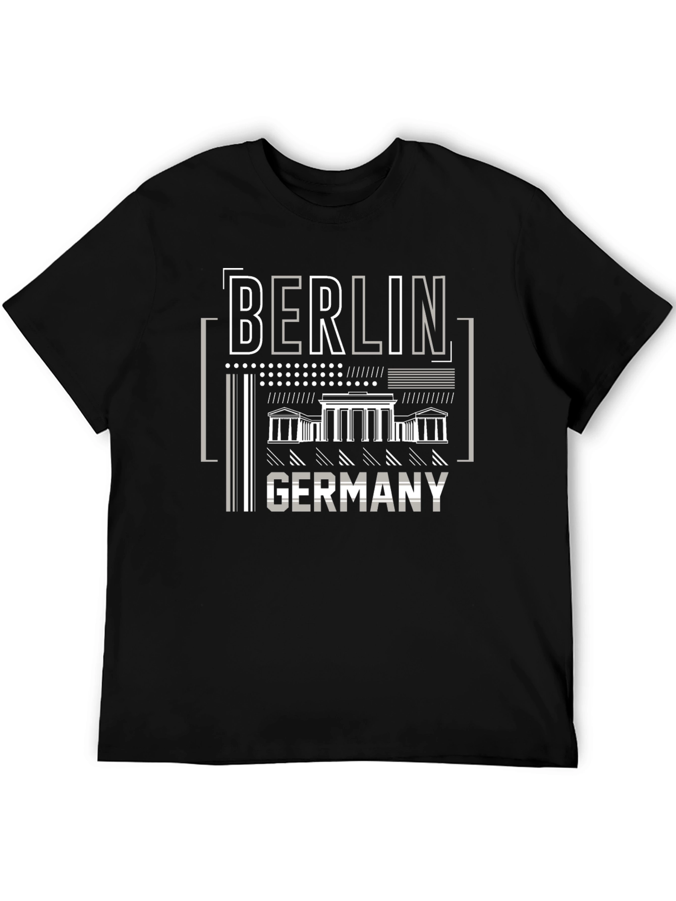Berlin Germany Graphic Print Black T-Shirt