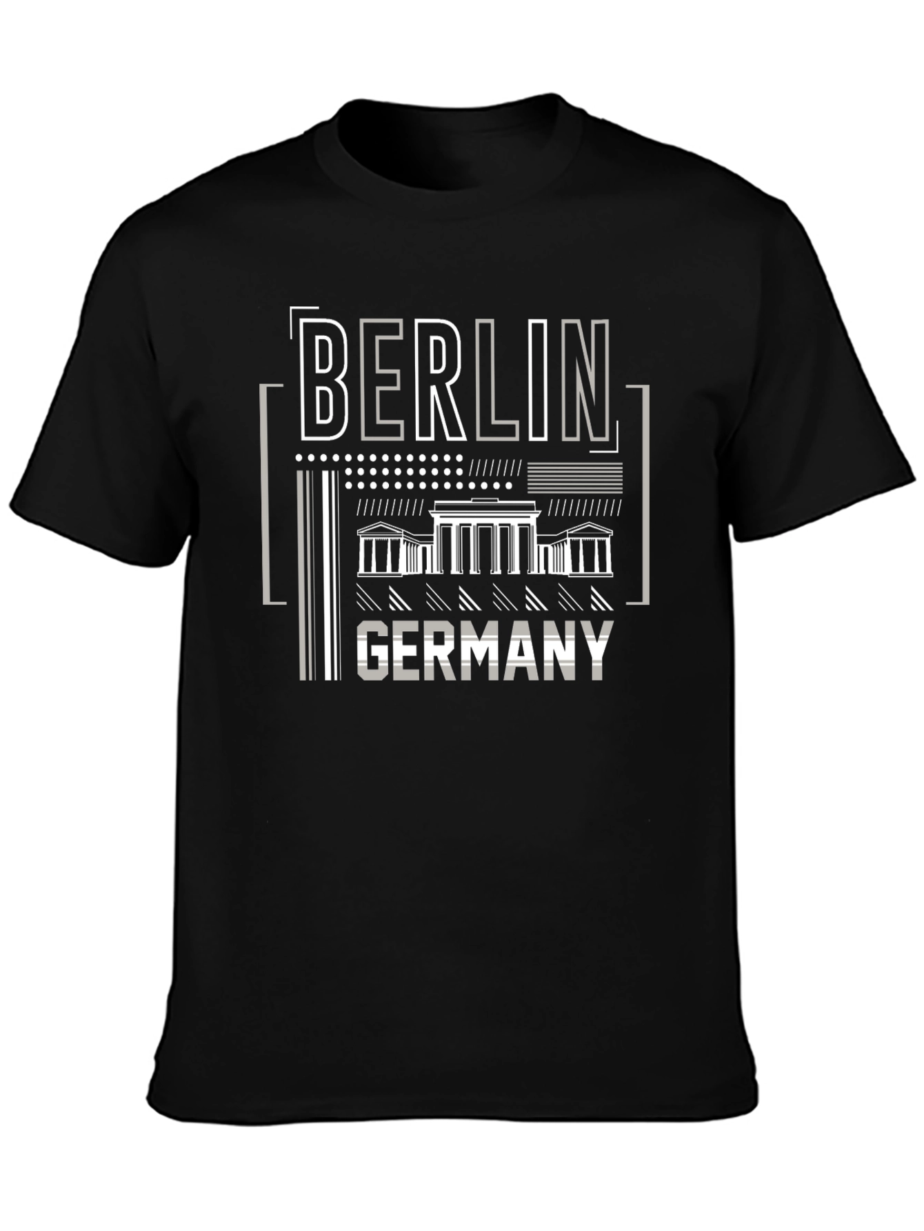 Berlin Germany Graphic Print Black T-Shirt