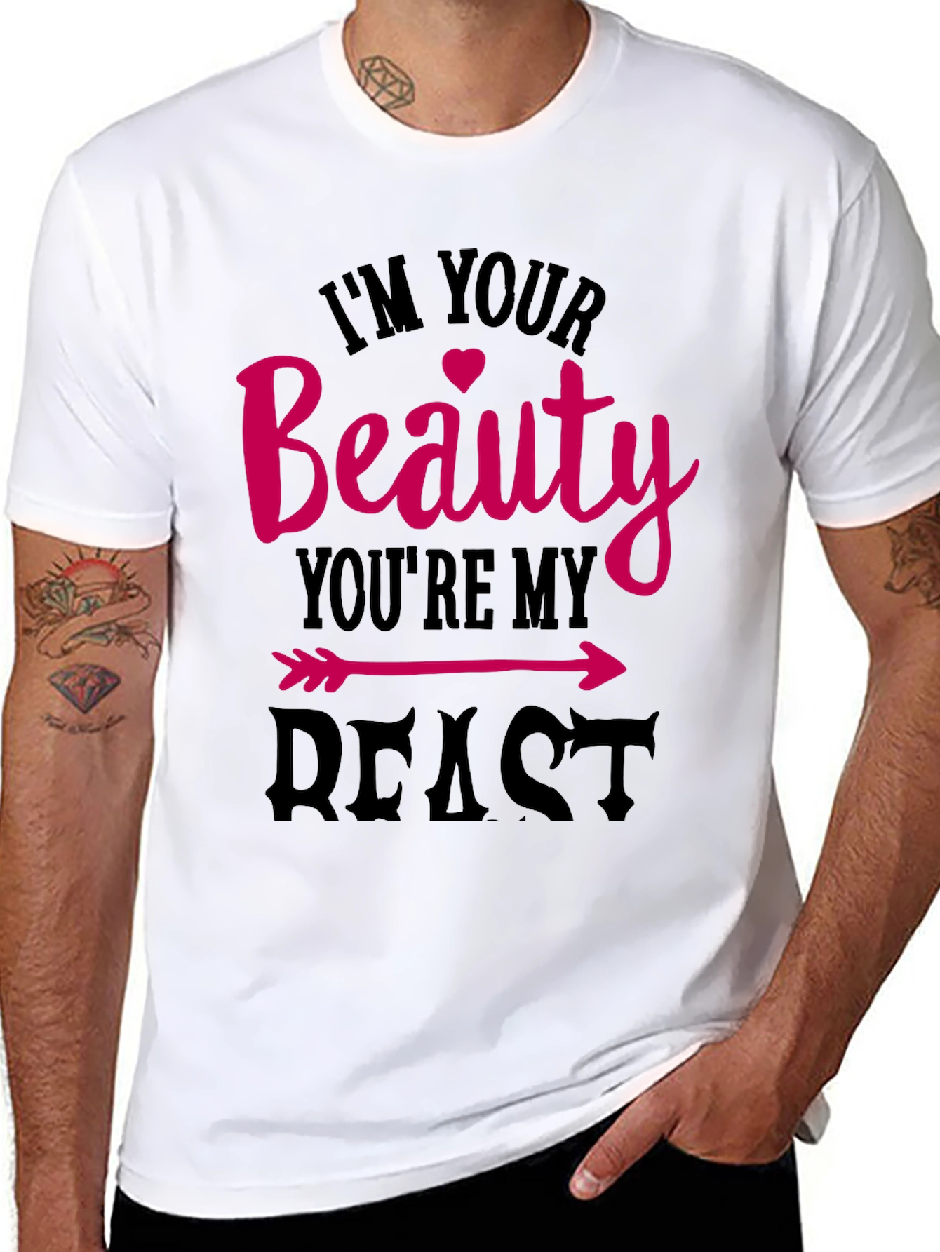 Beauty and Beast Matching Couple T-Shirt