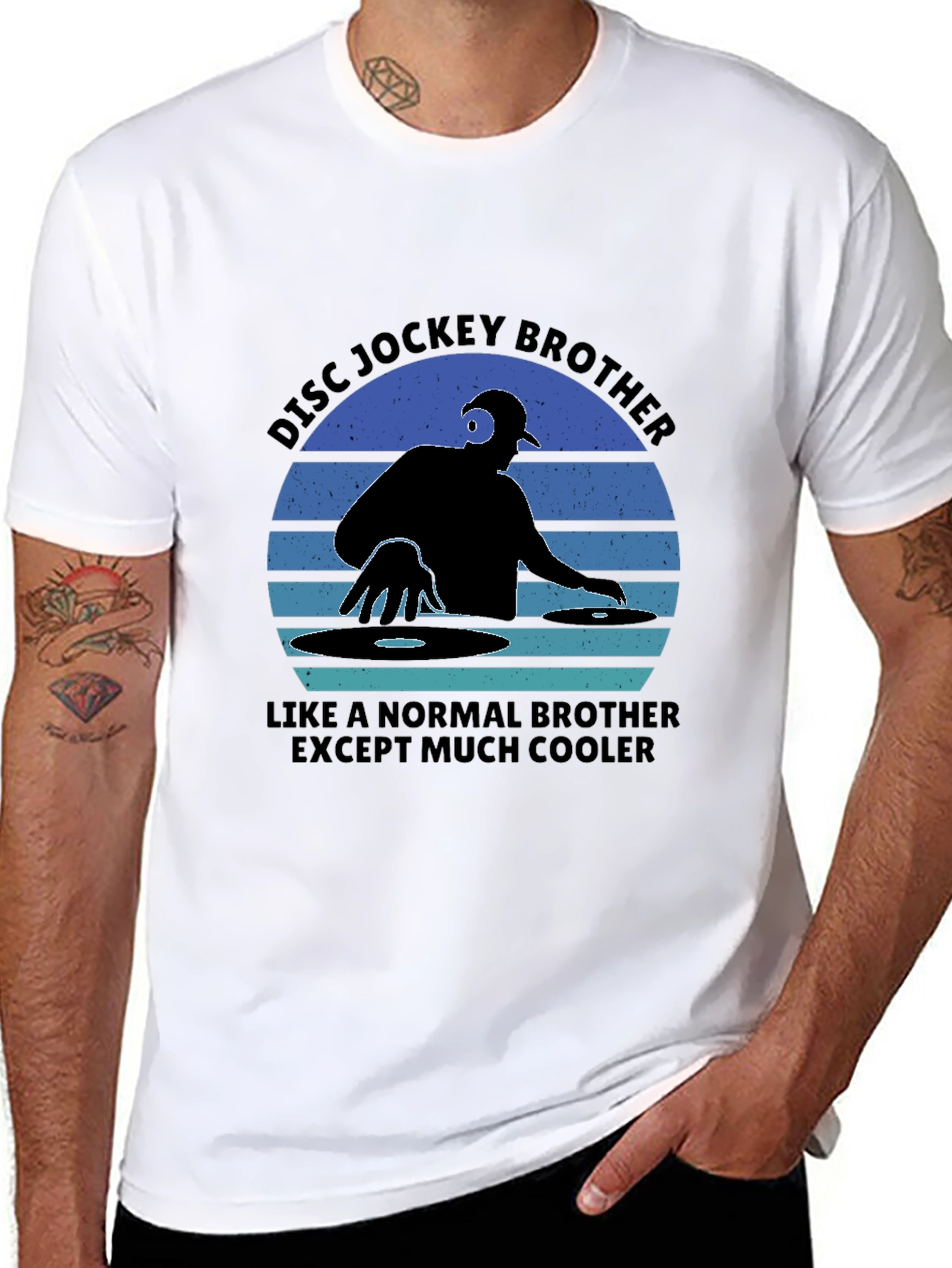 Cool Disc Jockey Brother Graphic Tee