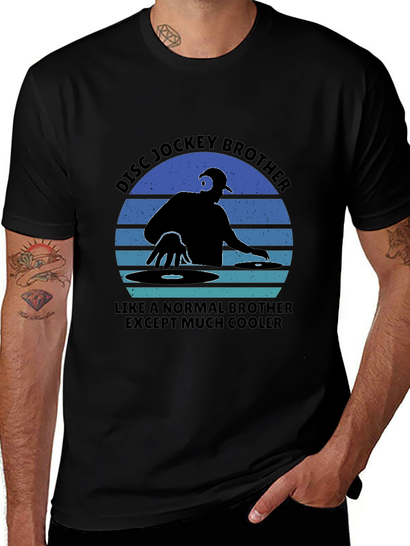 Cool Disc Jockey Brother Graphic Tee