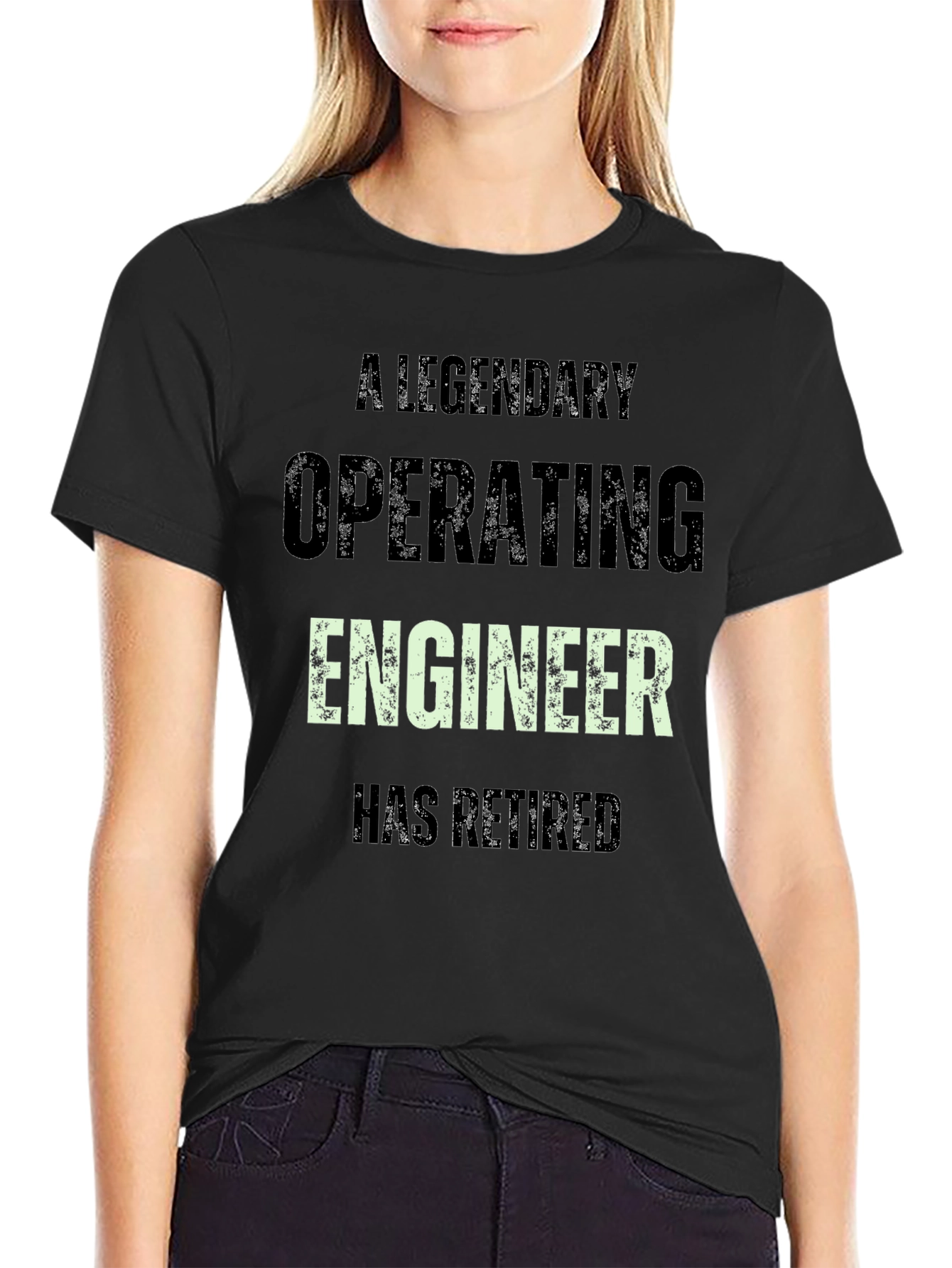 Legendary Operating Engineer Retired Black Tee