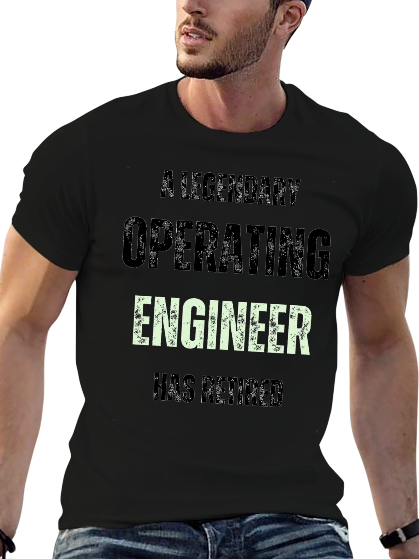 Legendary Operating Engineer Retired Black Tee