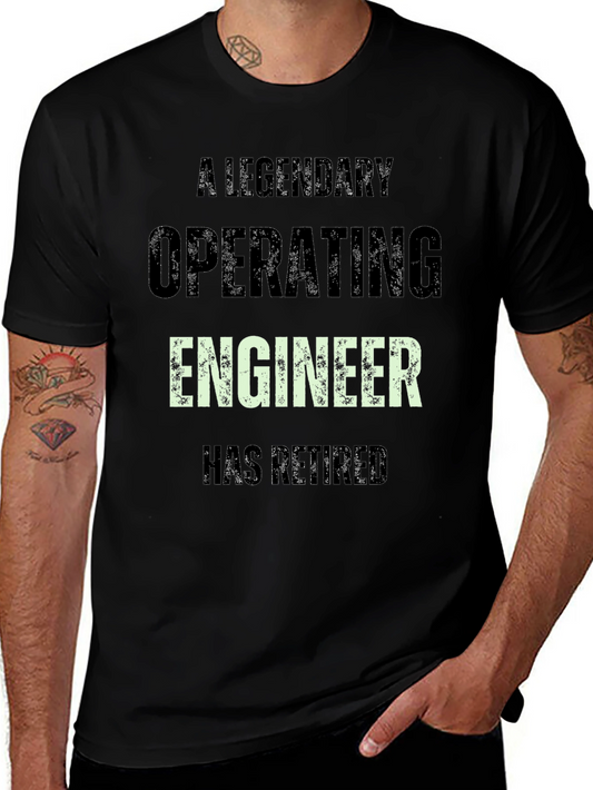 Legendary Operating Engineer Retired Black Tee