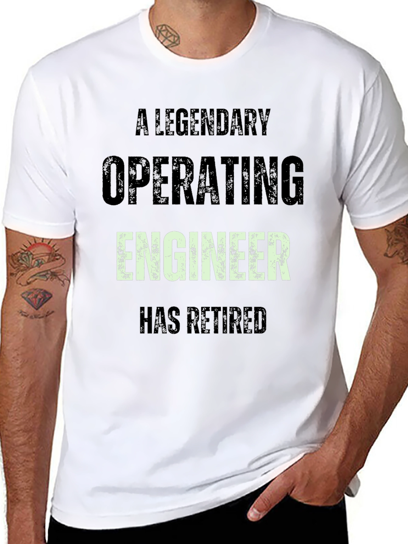 Legendary Operating Engineer Retired Black Tee