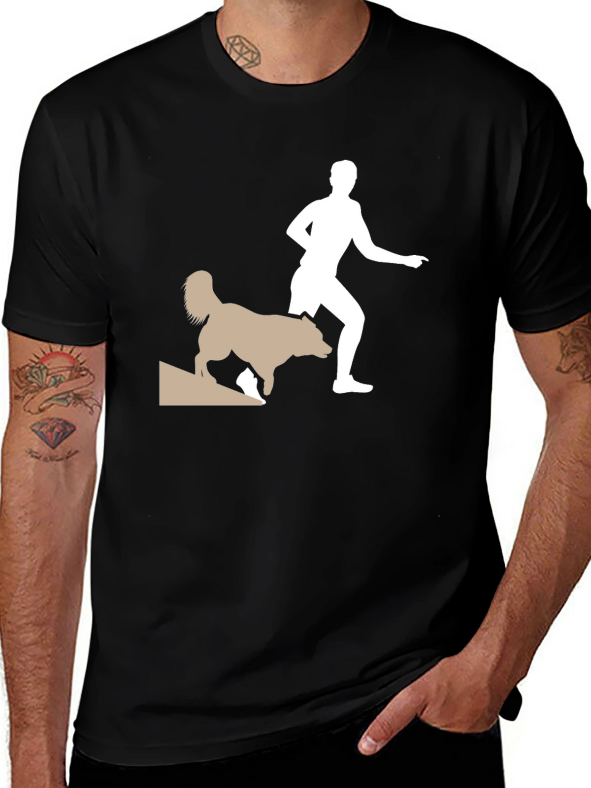 Trail Running Shirt - Man & Dog Adventure Tee