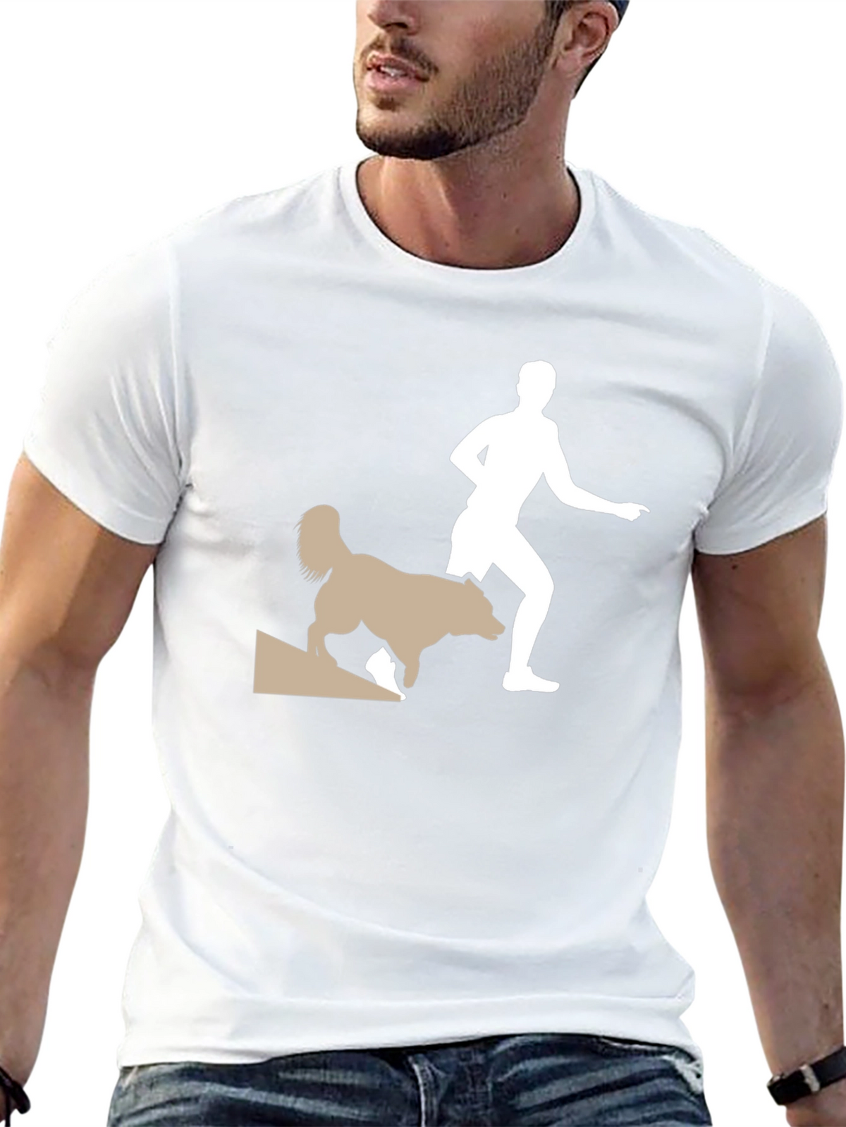 Trail Running Shirt - Man & Dog Adventure Tee