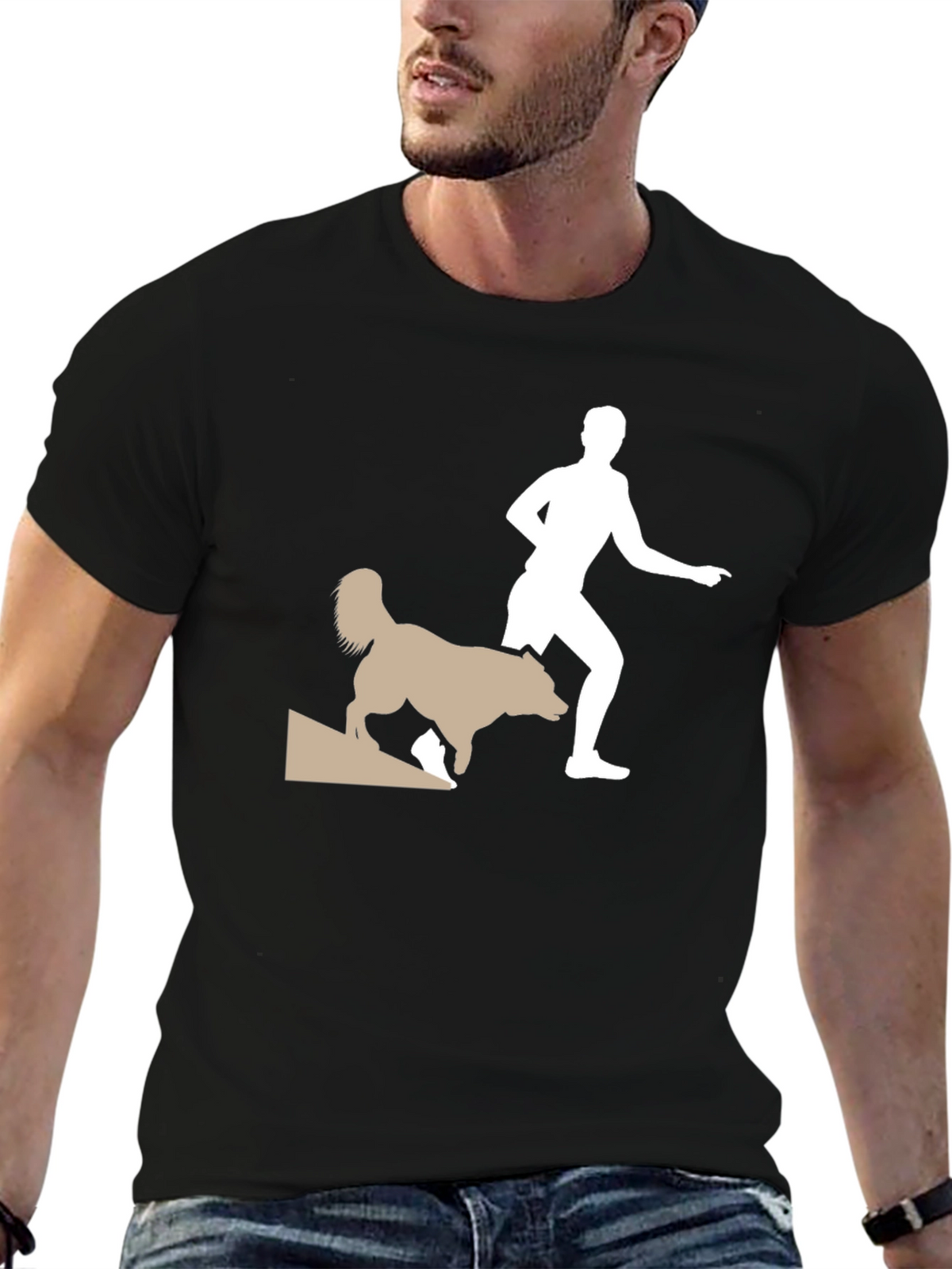 Trail Running Shirt - Man & Dog Adventure Tee