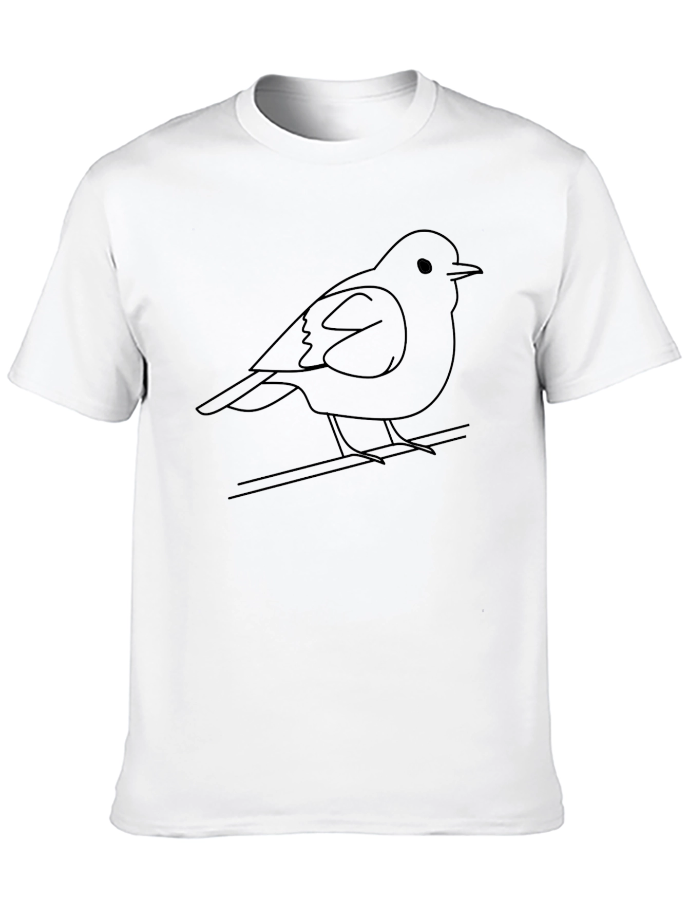 Bird Graphic Tee - Black Casual T-Shirt