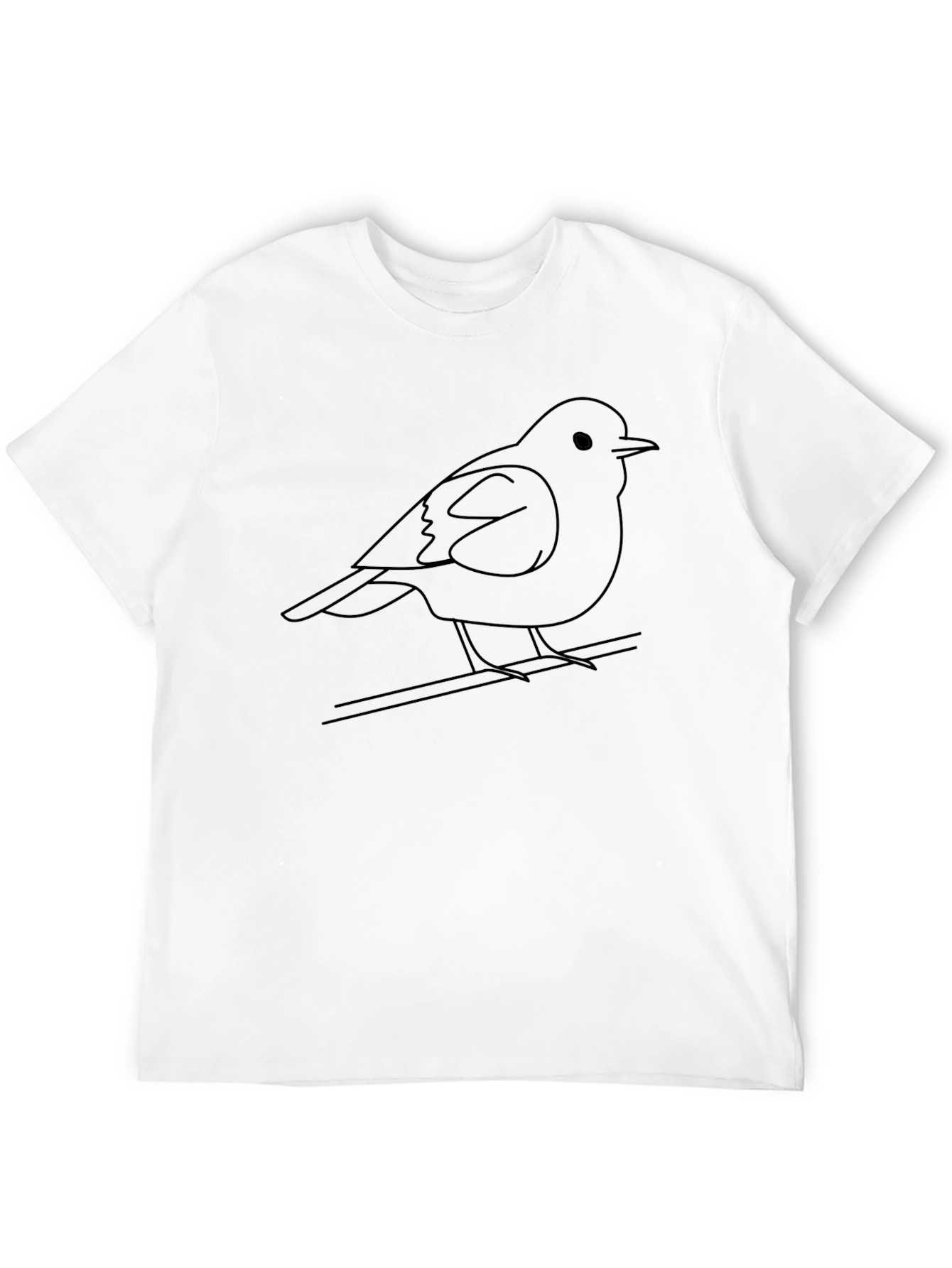 Bird Graphic Tee - Black Casual T-Shirt