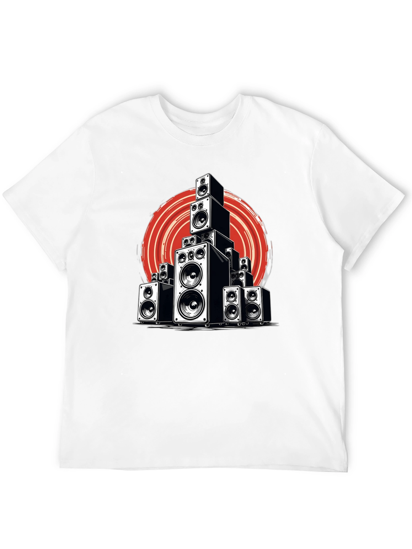 Speaker Stack Graphic Tee - Music Lover T-Shirt