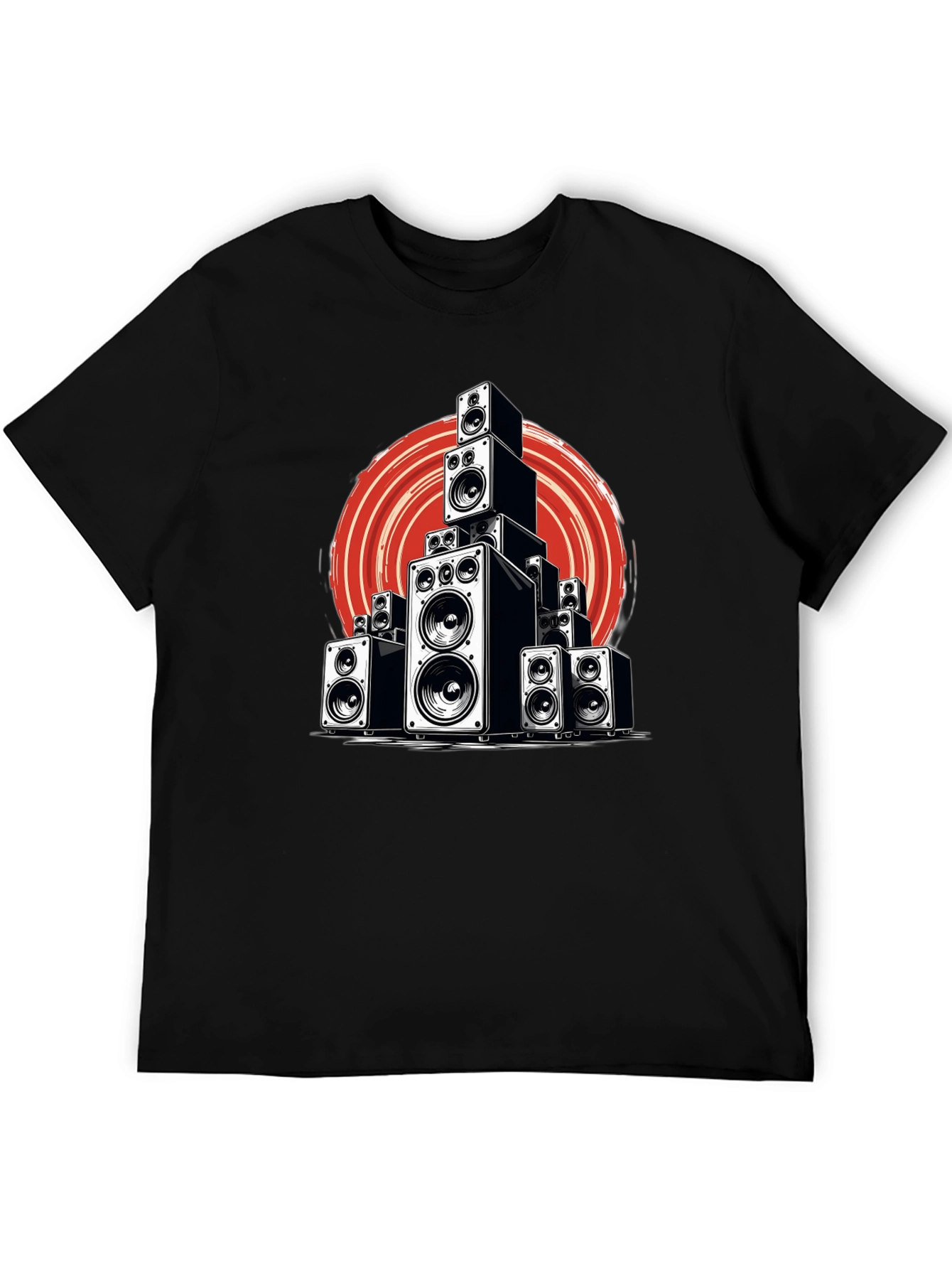 Speaker Stack Graphic Tee - Music Lover T-Shirt