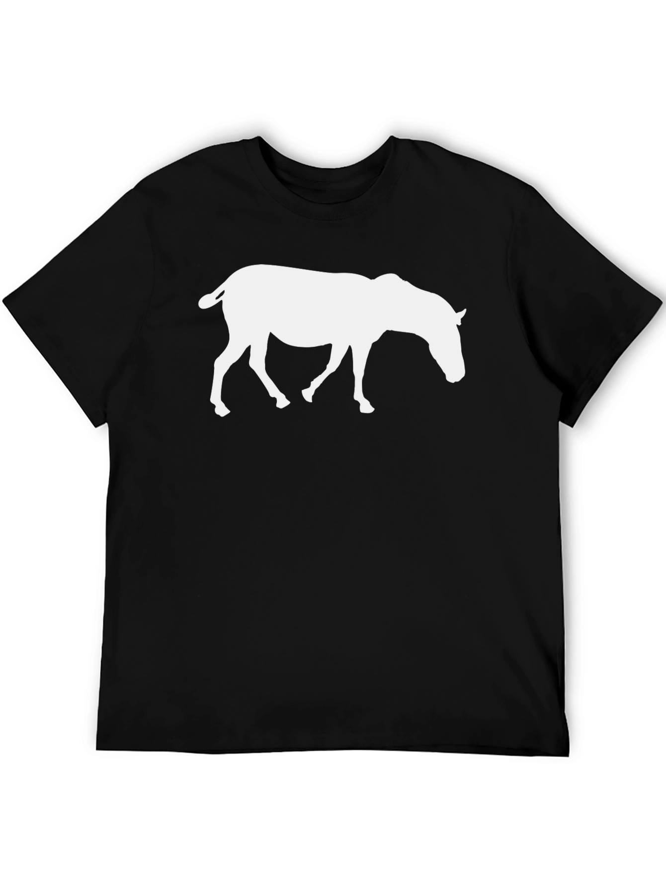Horse Silhouette Graphic Tee - Black