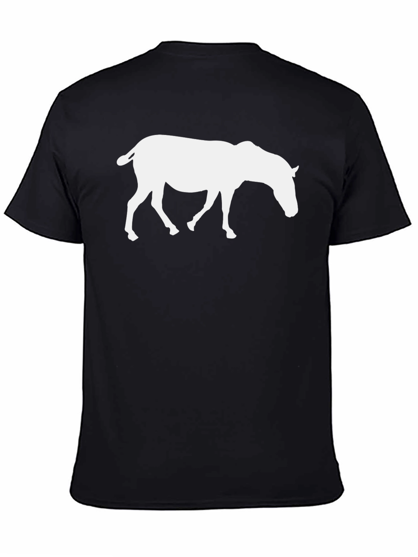 Horse Silhouette Graphic Tee - Black