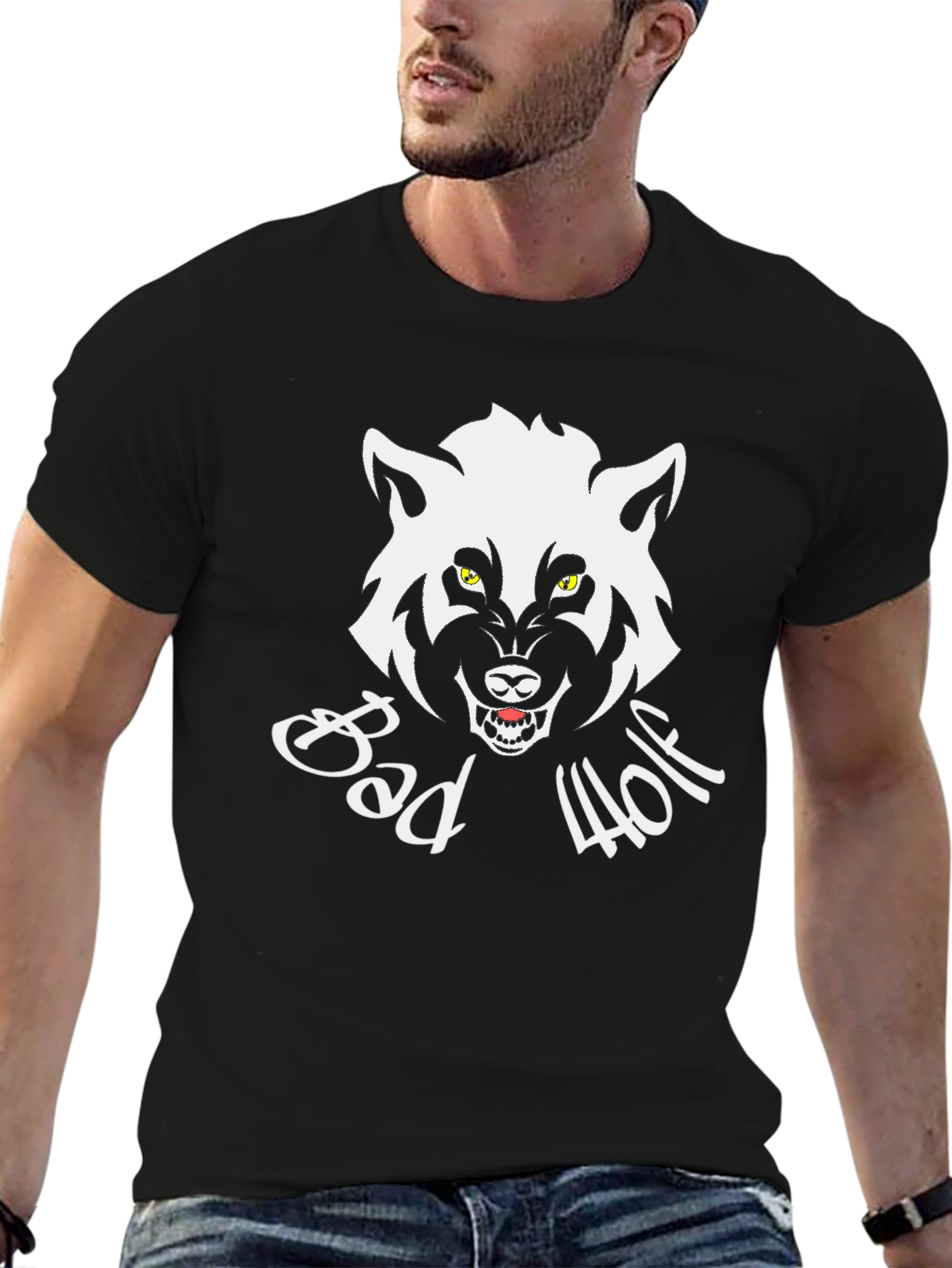 Bad Wolf Graphic Print Black T-Shirt
