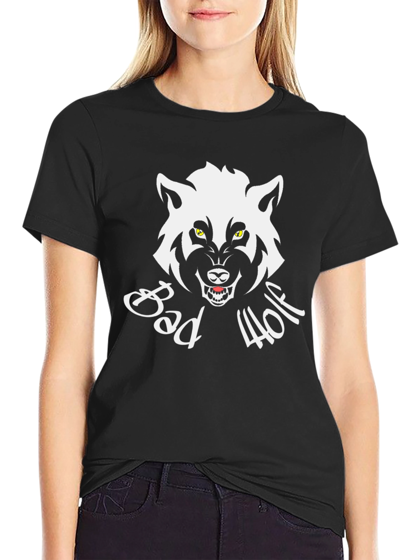 Bad Wolf Graphic Print Black T-Shirt