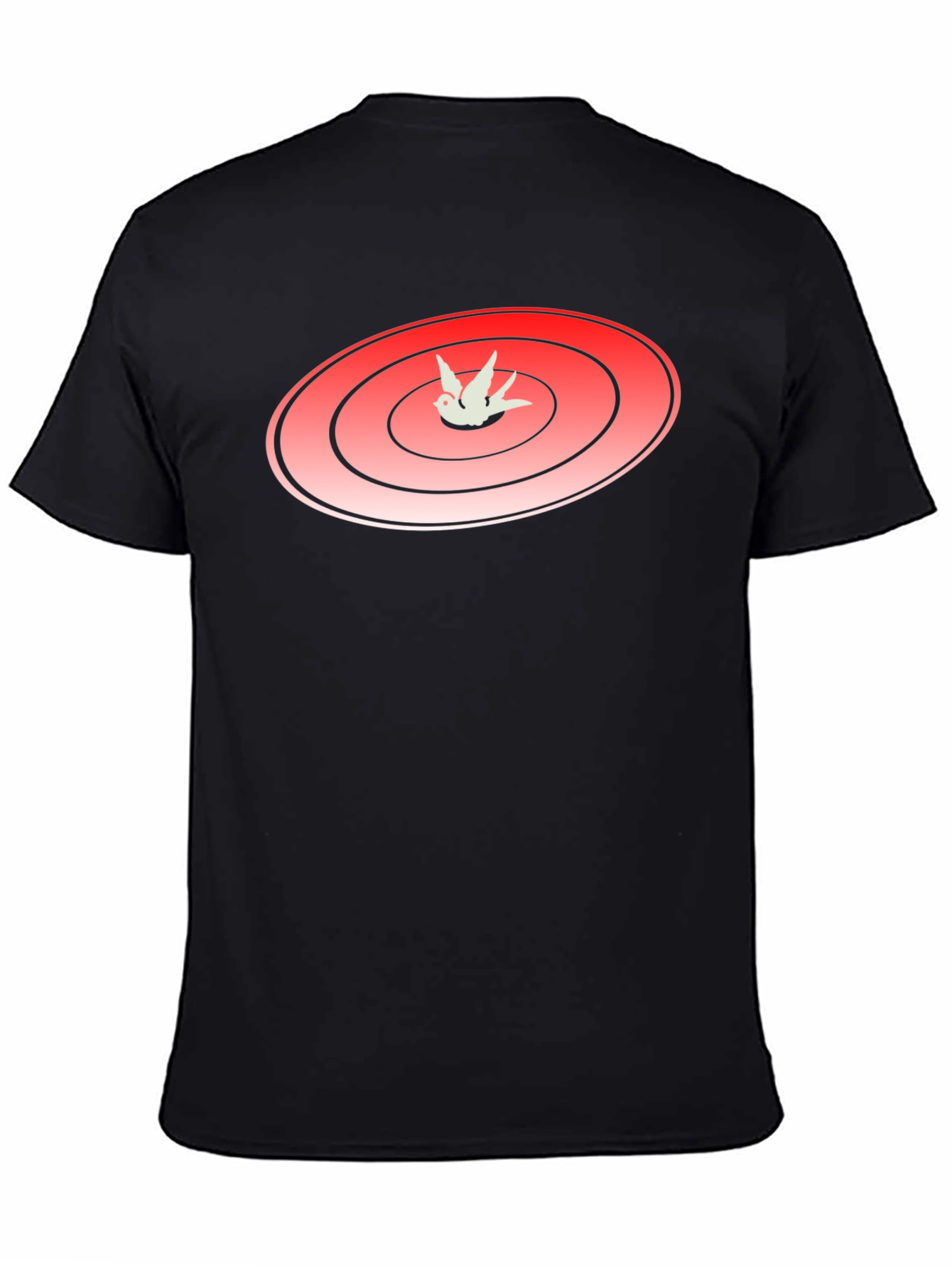 Red Target with Bird Graphic T-Shirt
