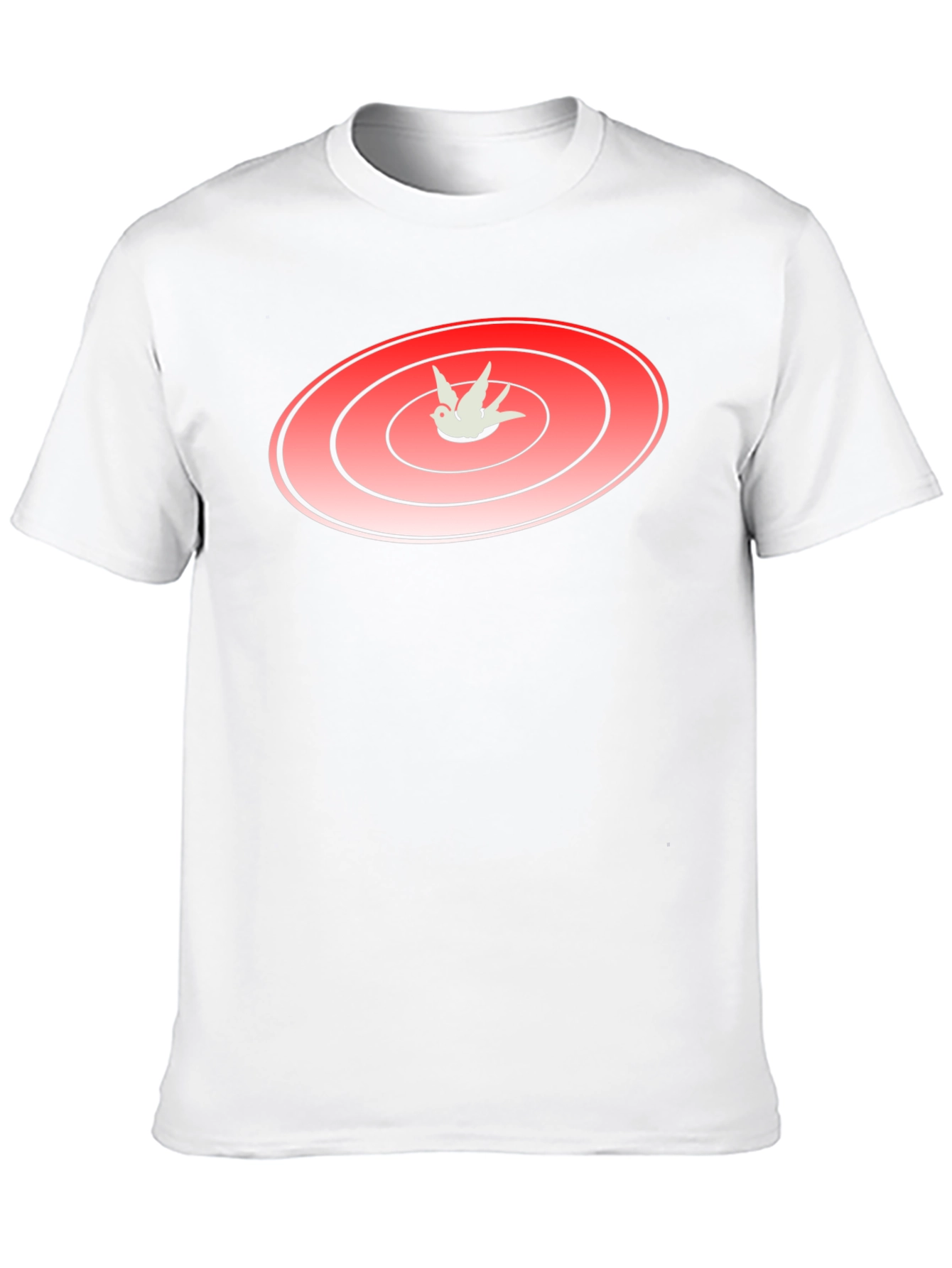 Red Target with Bird Graphic T-Shirt