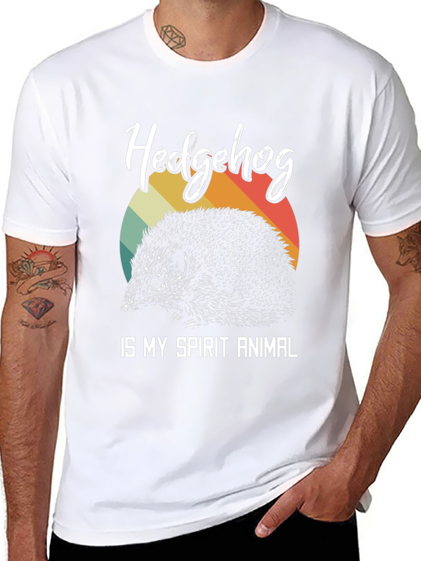 Hedgehog Spirit Animal Graphic T-Shirt