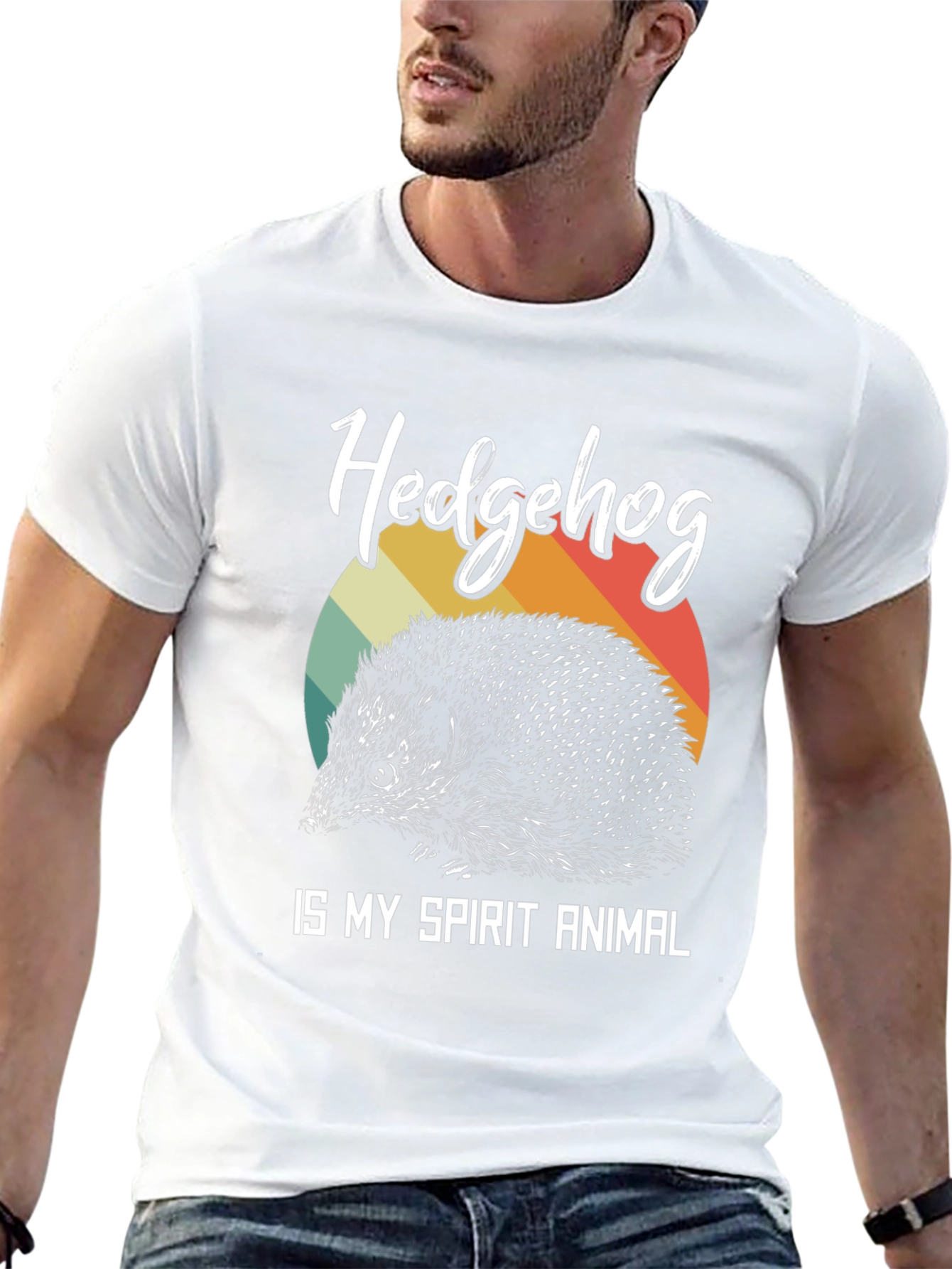 Hedgehog Spirit Animal Graphic T-Shirt