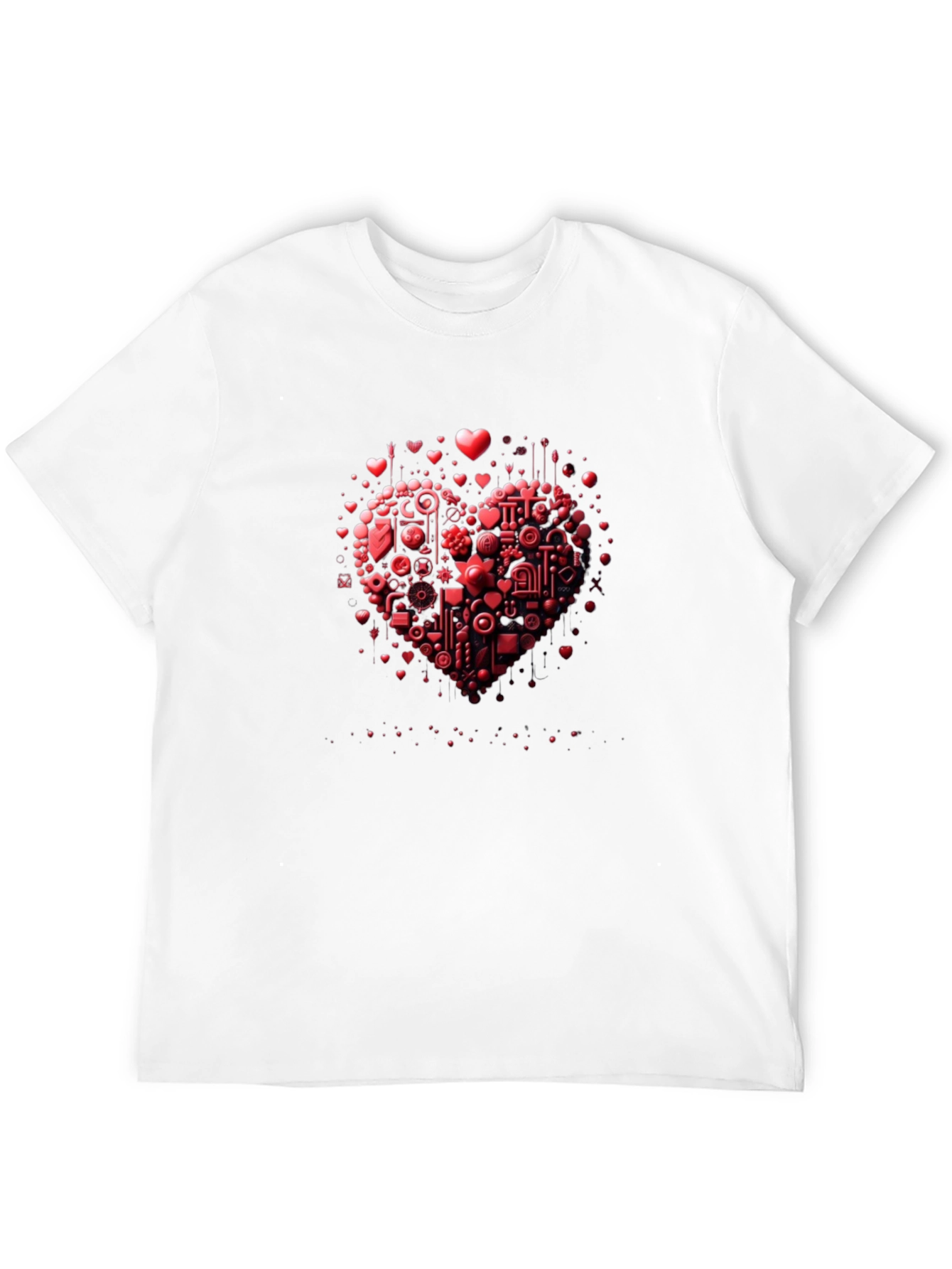 Abstract Heart Graphic Tee - Modern Valentines Style