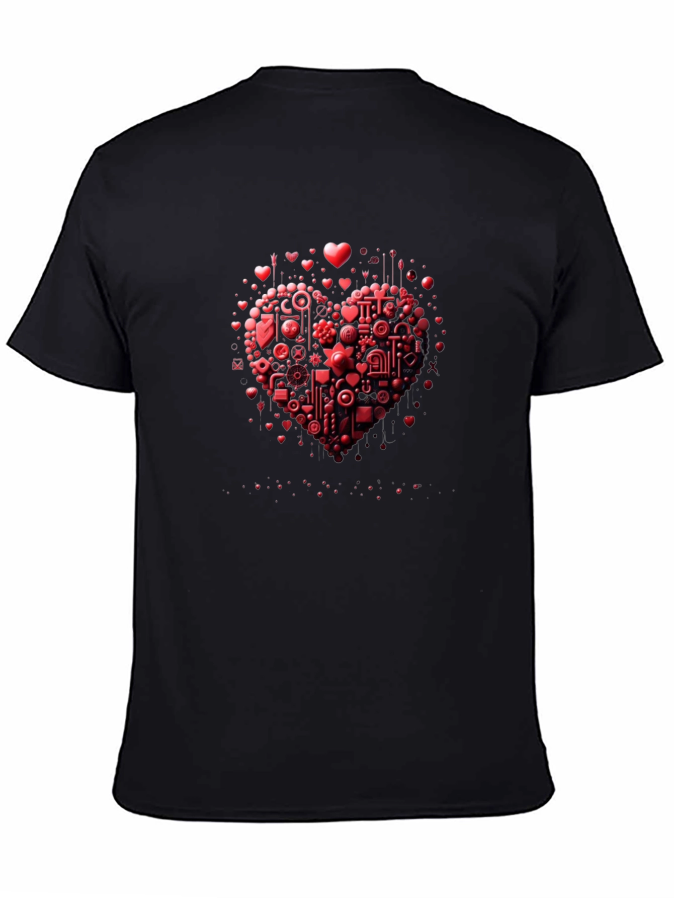 Abstract Heart Graphic Tee - Modern Valentines Style