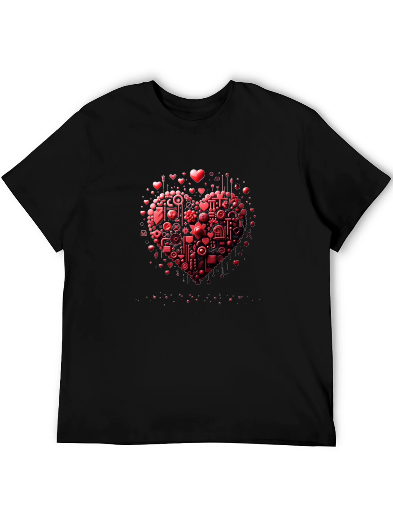 Abstract Heart Graphic Tee - Modern Valentines Style