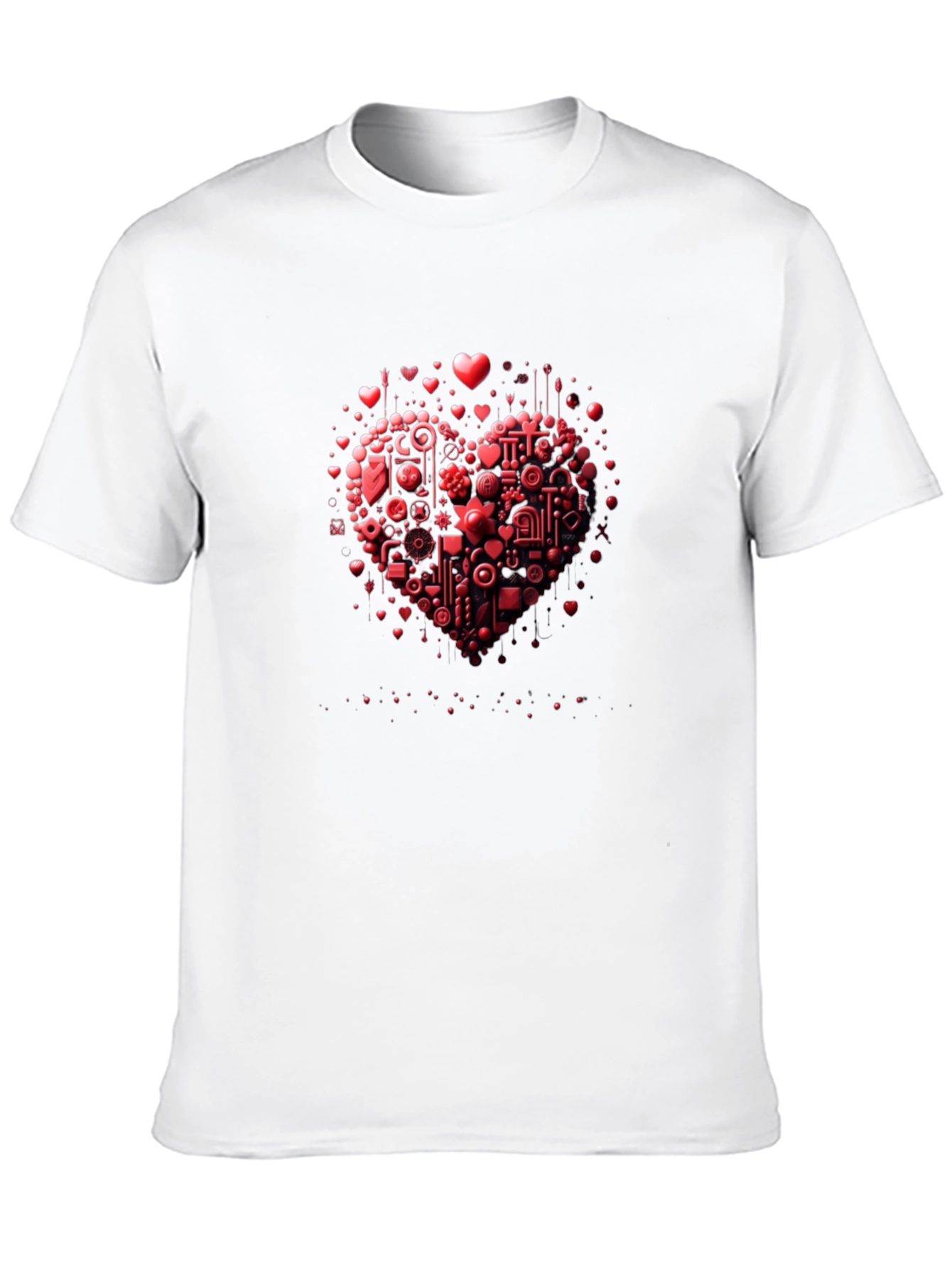 Abstract Heart Graphic Tee - Modern Valentines Style
