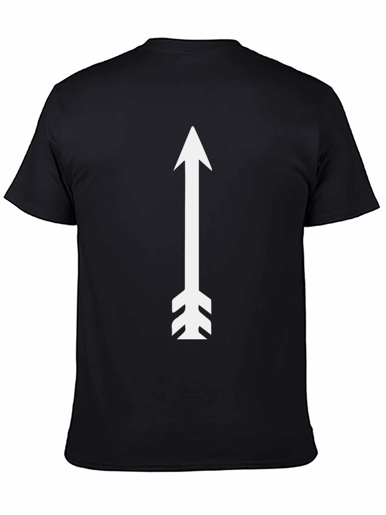 Arrow Graphic Tee - Black Cotton Casual Shirt