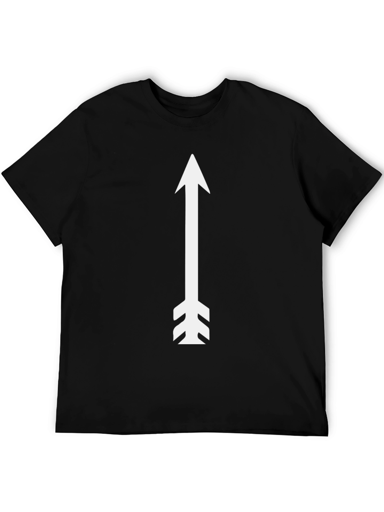 Arrow Graphic Tee - Black Cotton Casual Shirt