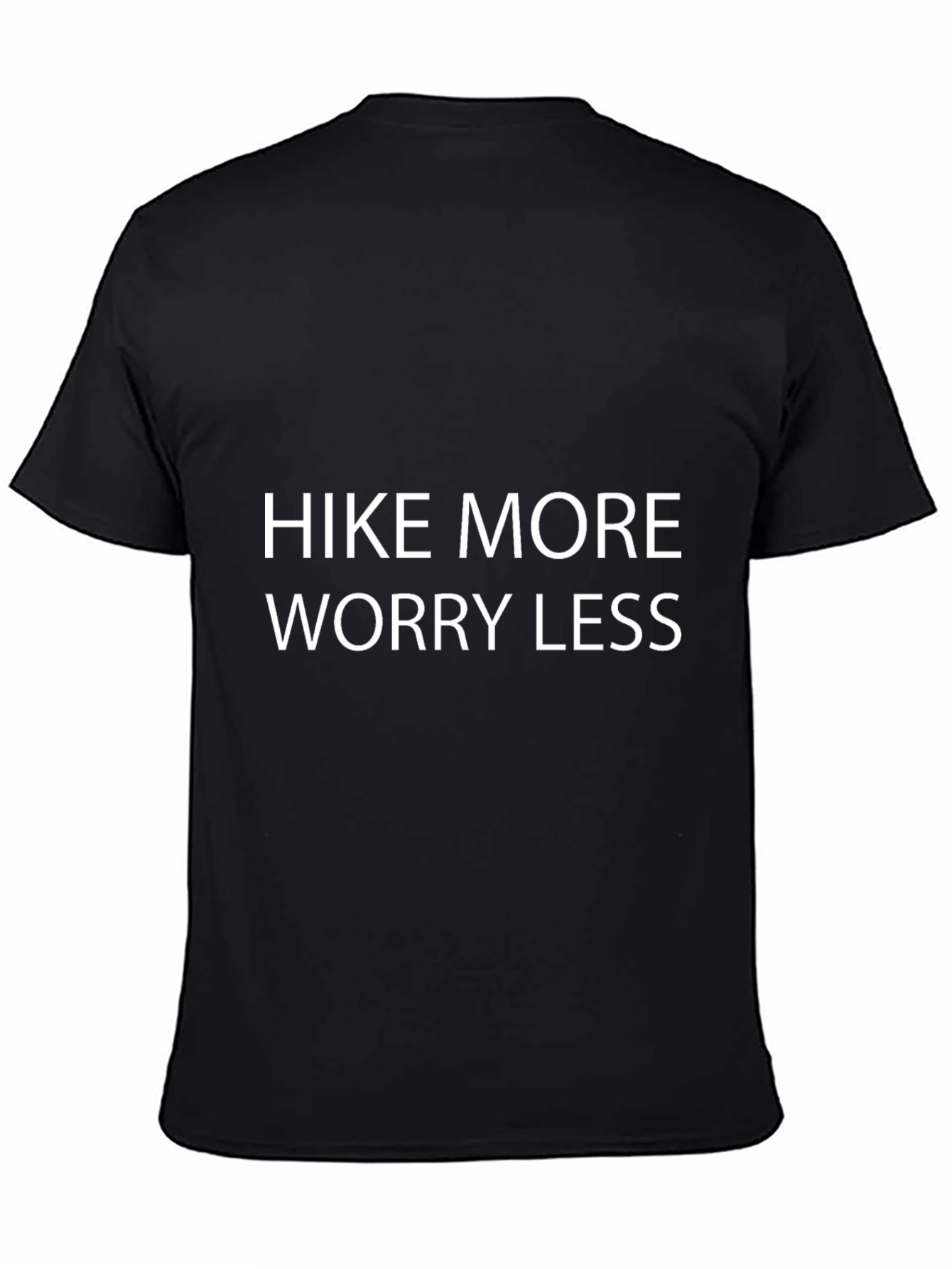 Hike More Worry Less Black Graphic T-Shirt
