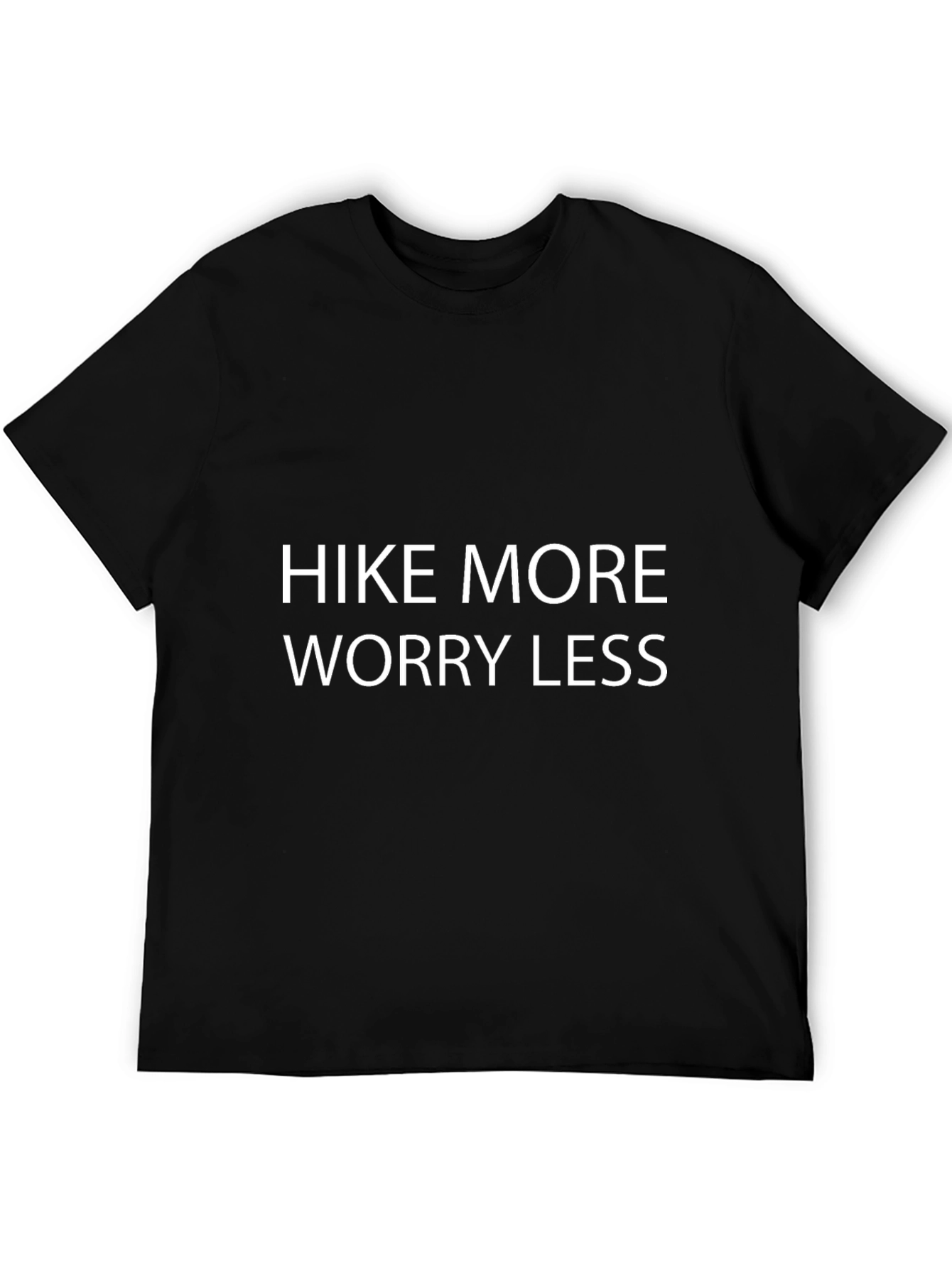 Hike More Worry Less Black Graphic T-Shirt