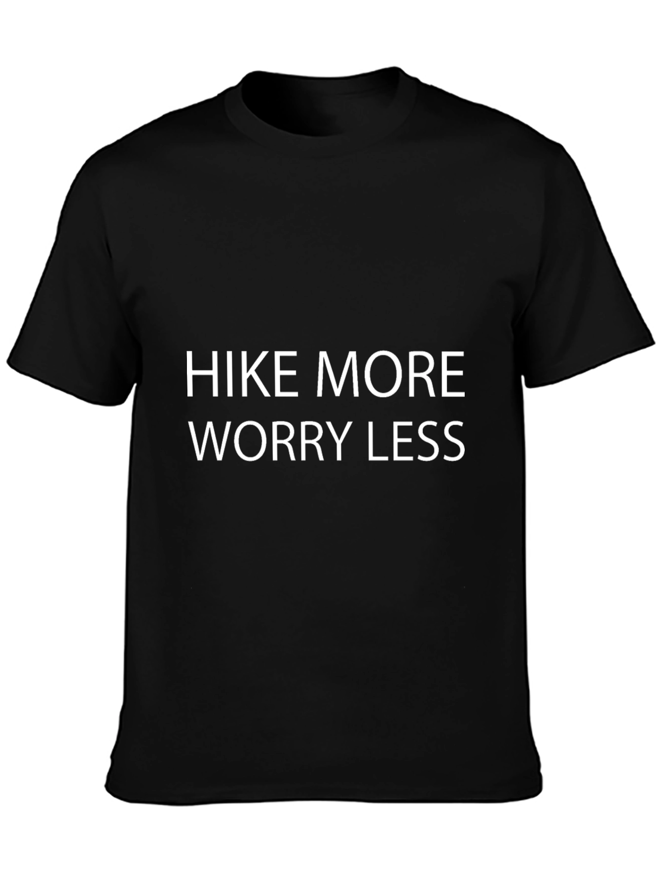 Hike More Worry Less Black Graphic T-Shirt